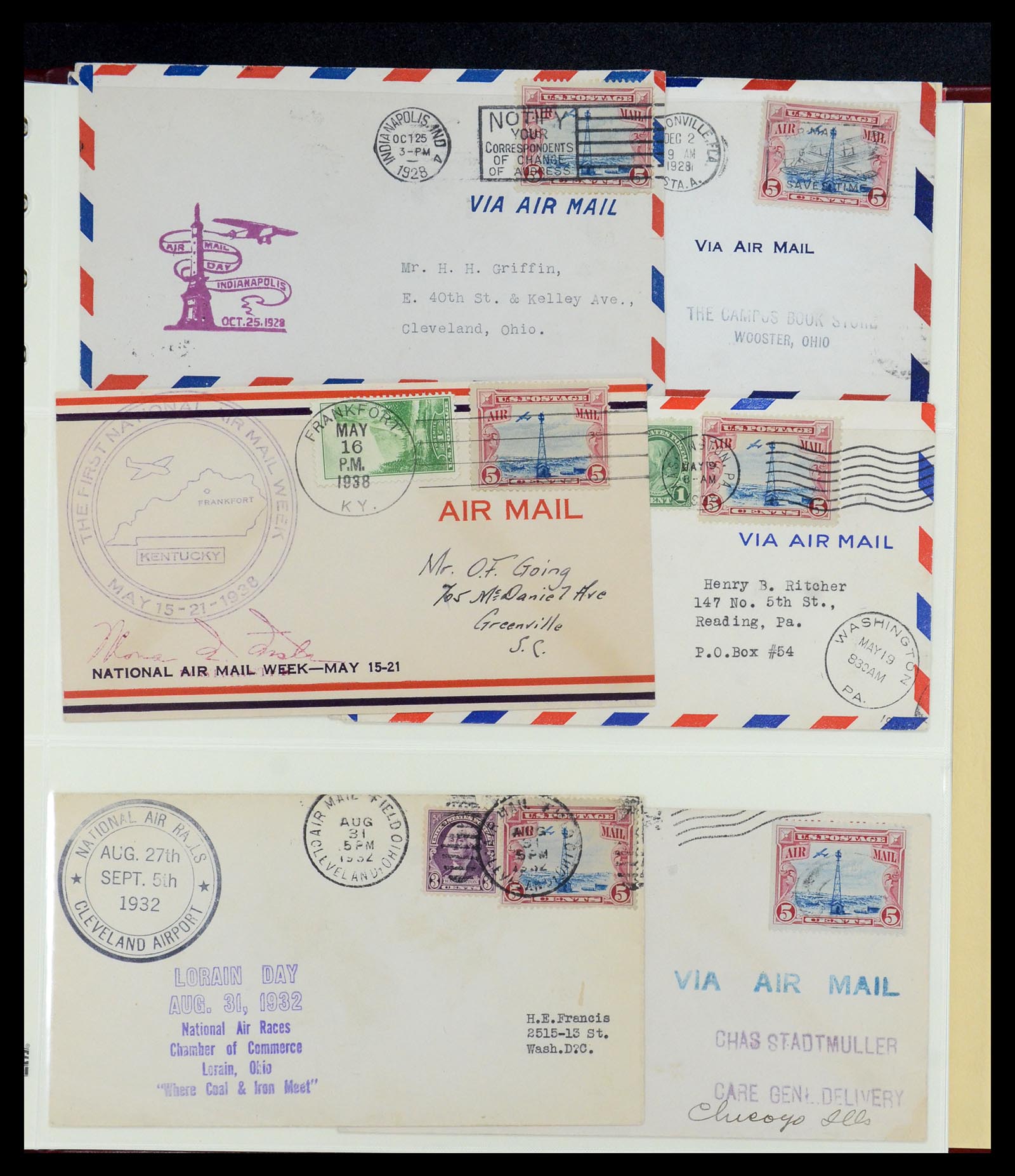 36095 075 - Postzegelverzameling 36095 USA brieven en postwaardestukken 1851-1950