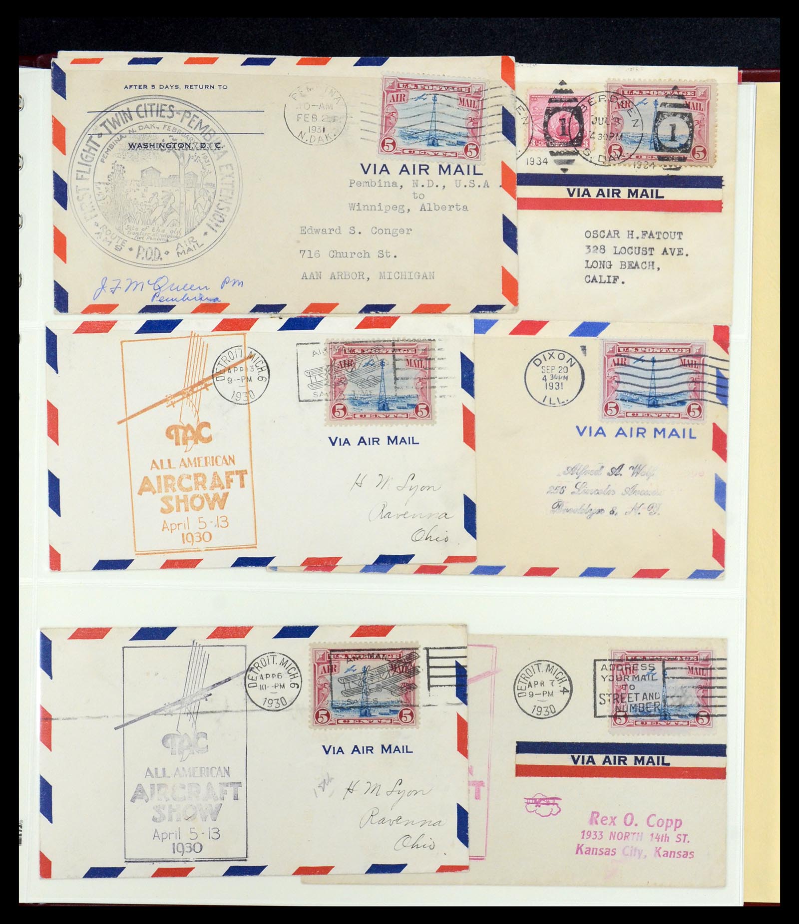 36095 076 - Postzegelverzameling 36095 USA brieven en postwaardestukken 1851-1950