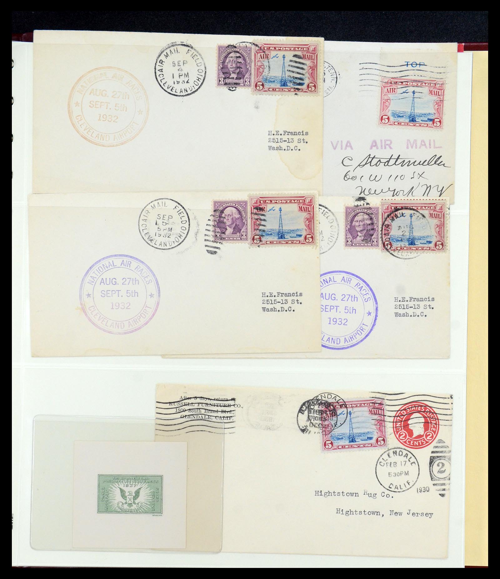 36095 077 - Postzegelverzameling 36095 USA brieven en postwaardestukken 1851-1950