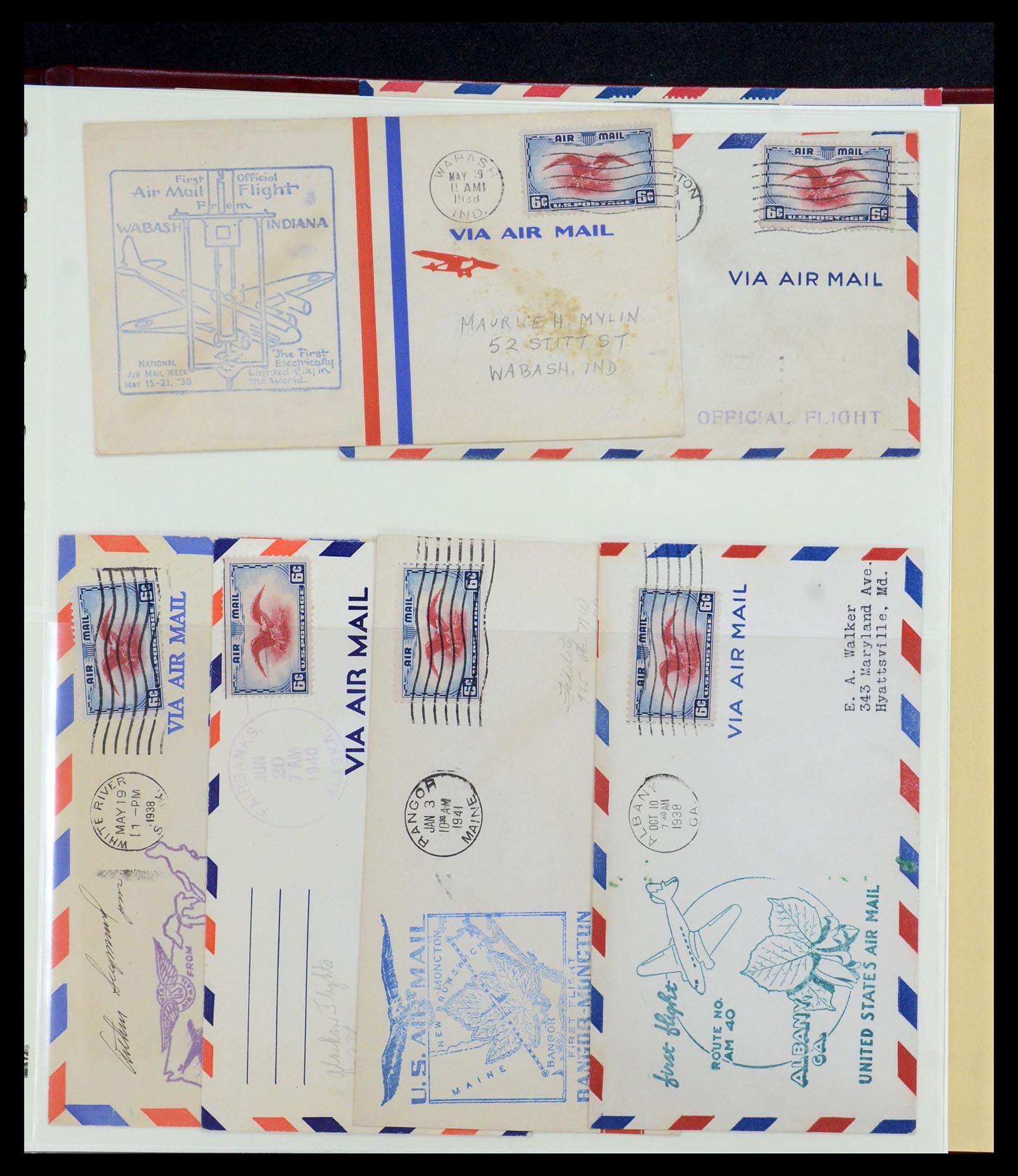 36095 078 - Postzegelverzameling 36095 USA brieven en postwaardestukken 1851-1950