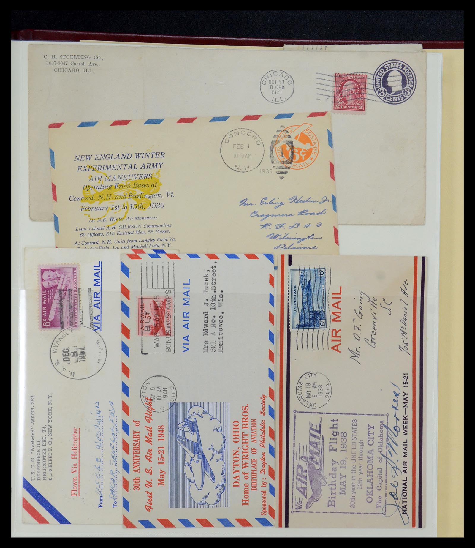 36095 082 - Postzegelverzameling 36095 USA brieven en postwaardestukken 1851-1950
