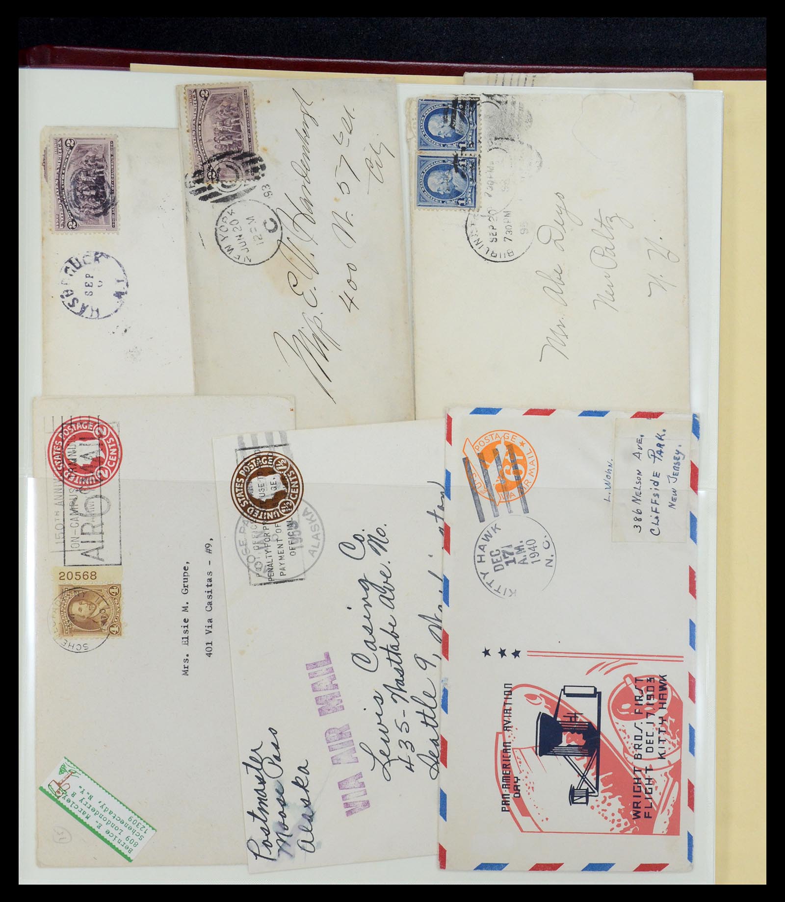 36095 086 - Postzegelverzameling 36095 USA brieven en postwaardestukken 1851-1950