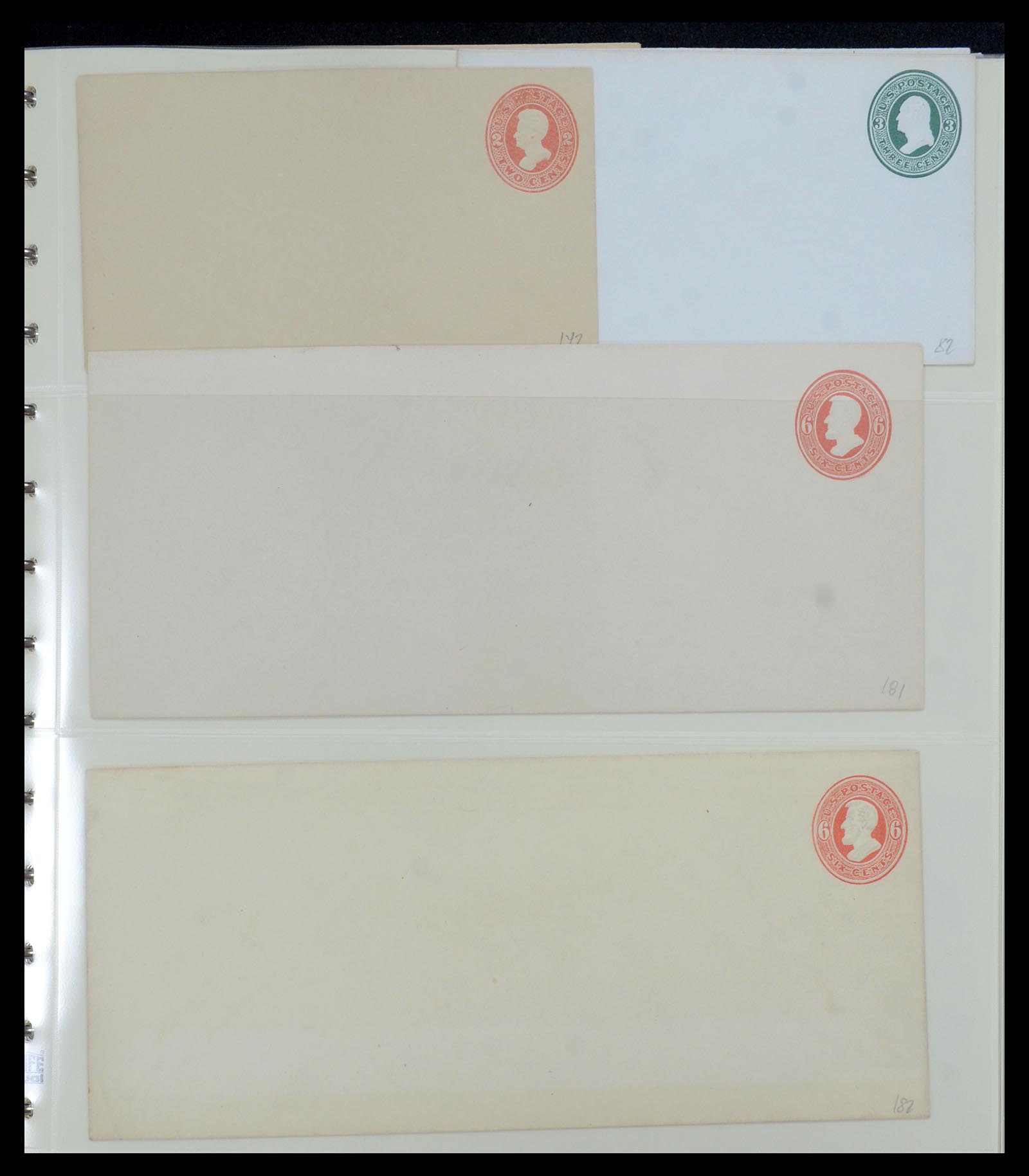 36095 096 - Postzegelverzameling 36095 USA brieven en postwaardestukken 1851-1950