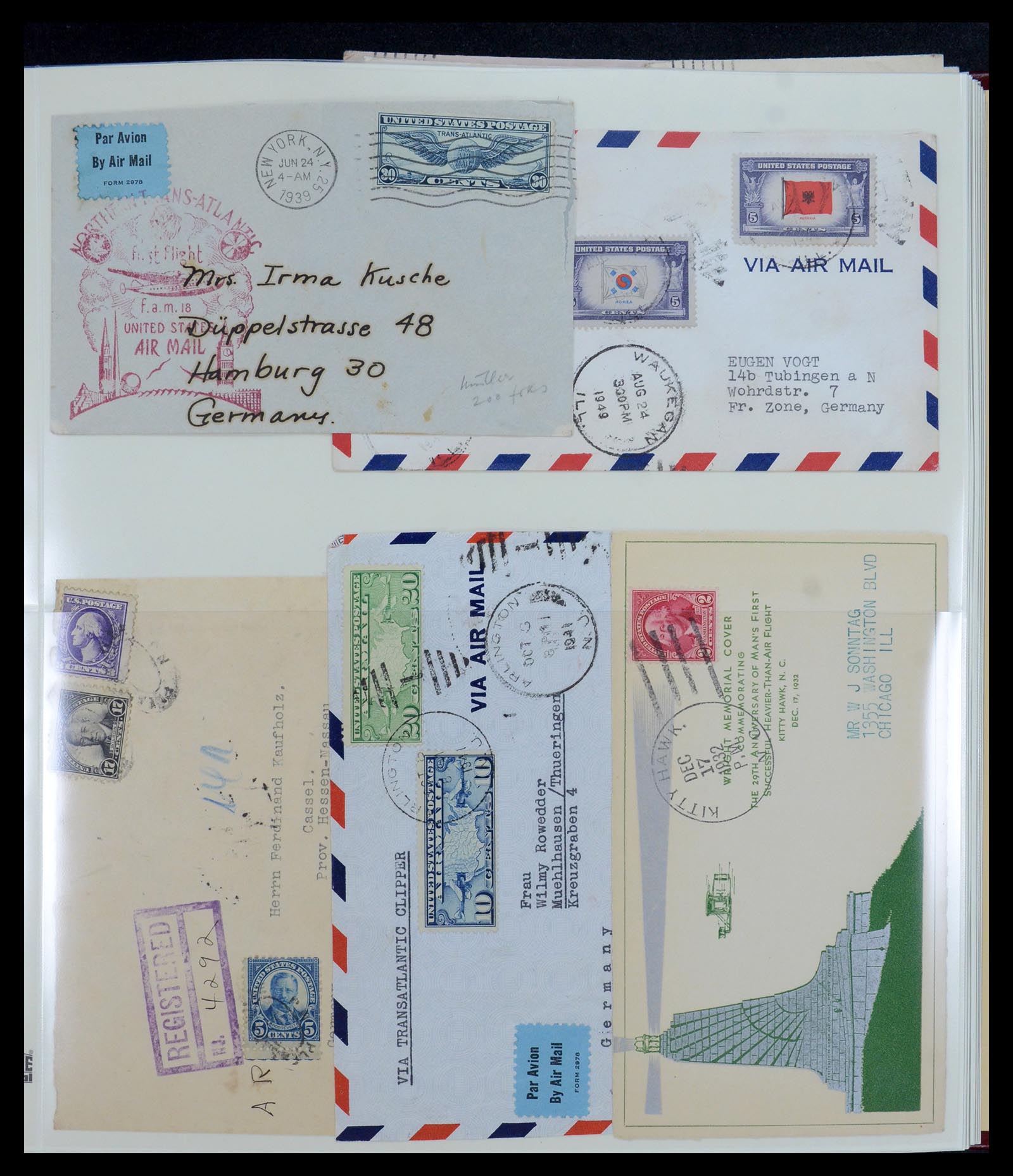36095 262 - Postzegelverzameling 36095 USA brieven en postwaardestukken 1851-1950