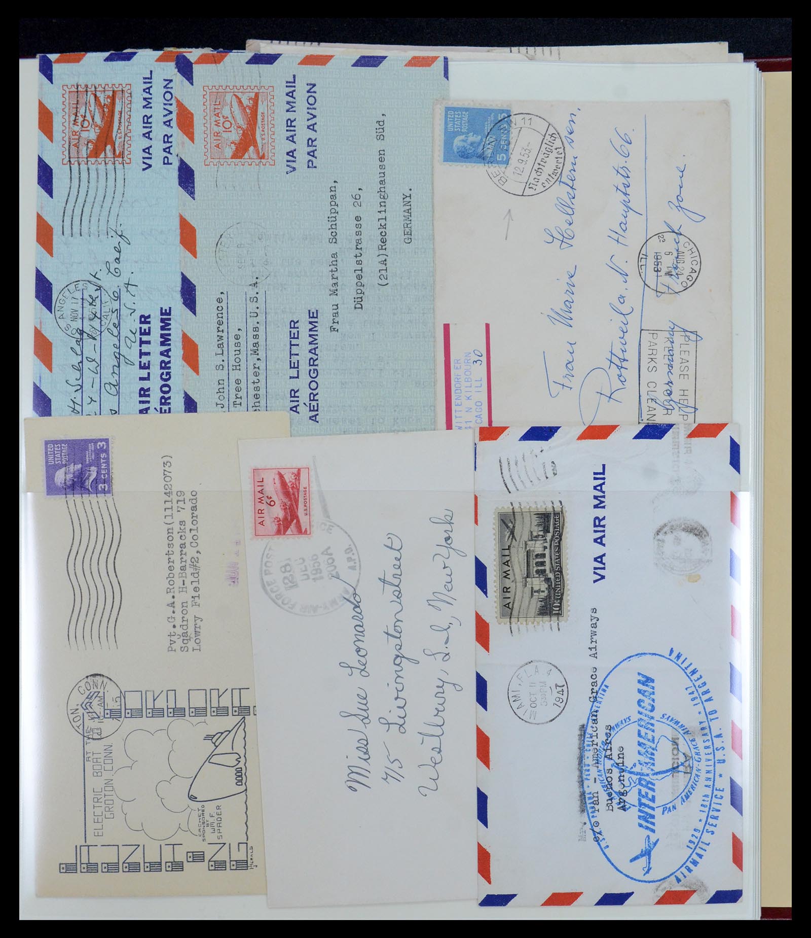 36095 268 - Postzegelverzameling 36095 USA brieven en postwaardestukken 1851-1950