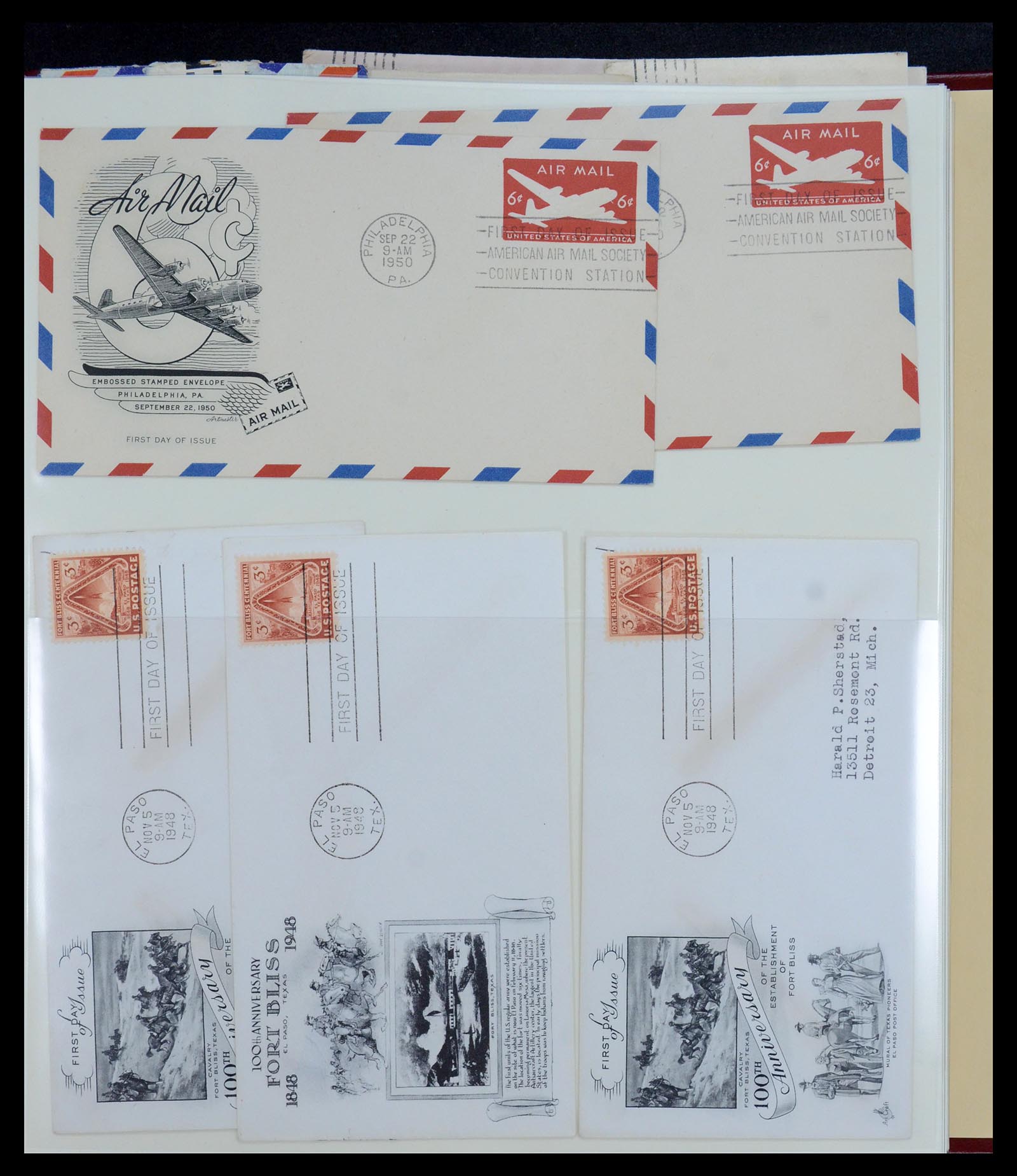 36095 270 - Postzegelverzameling 36095 USA brieven en postwaardestukken 1851-1950
