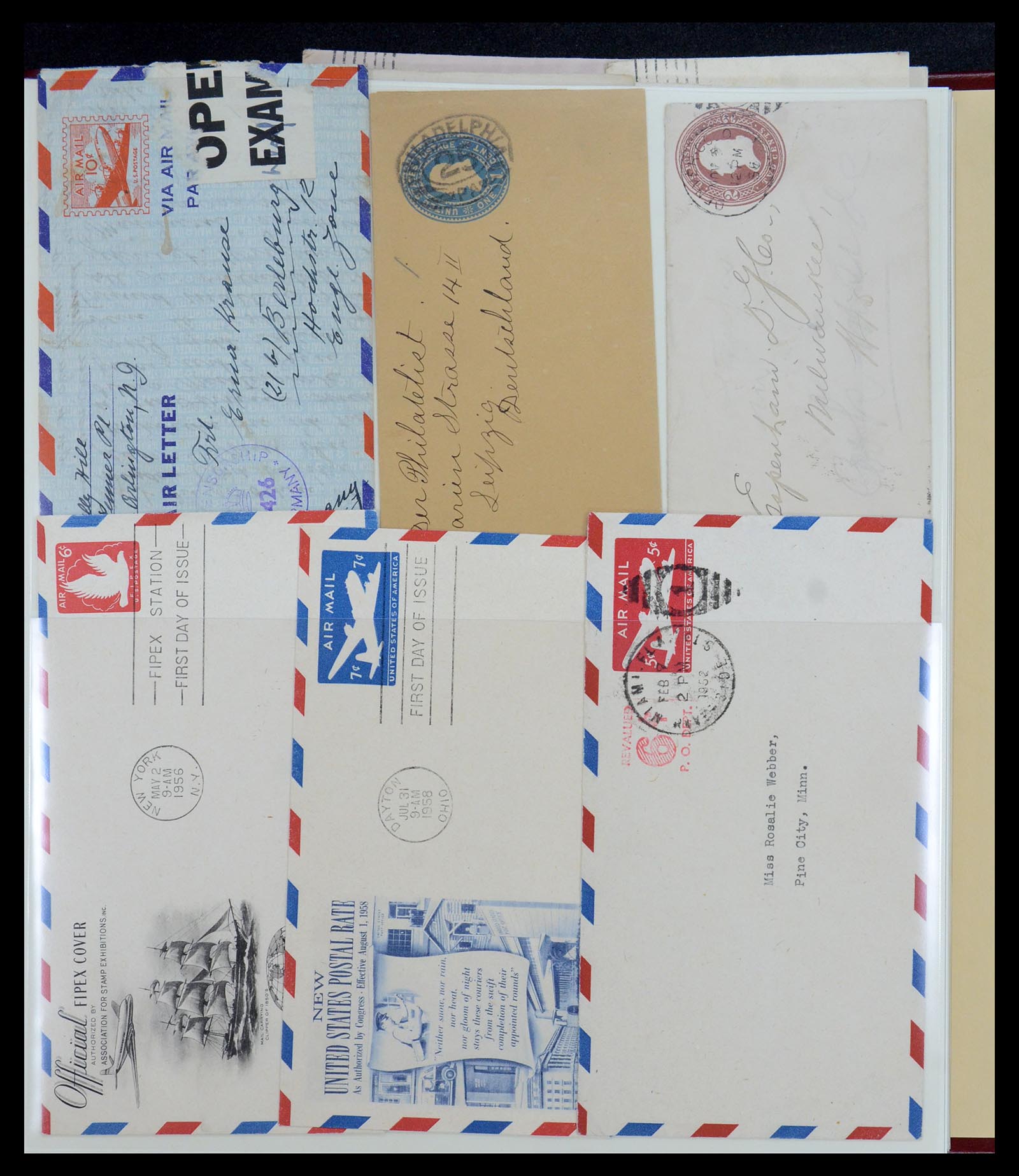 36095 271 - Postzegelverzameling 36095 USA brieven en postwaardestukken 1851-1950
