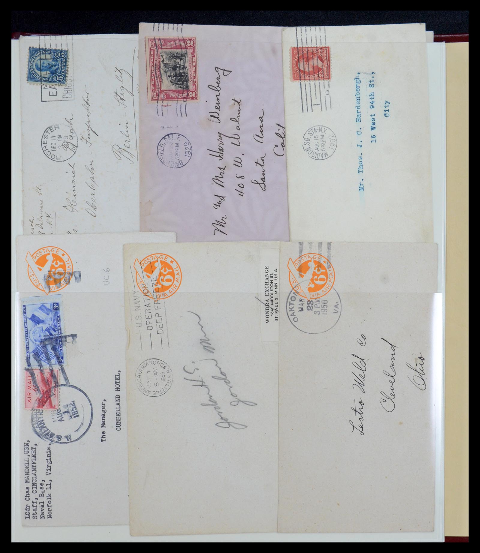 36095 274 - Postzegelverzameling 36095 USA brieven en postwaardestukken 1851-1950