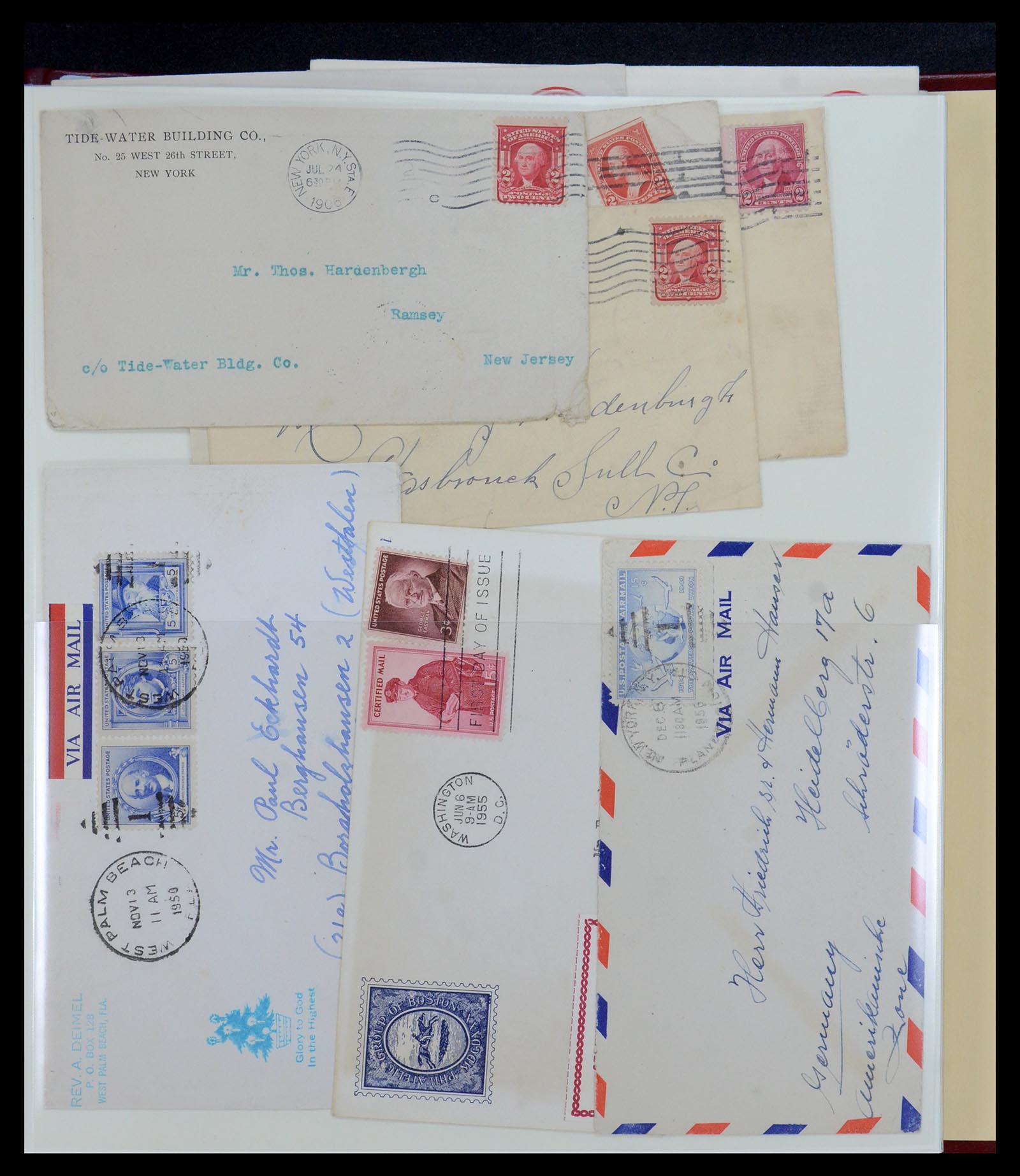 36095 275 - Postzegelverzameling 36095 USA brieven en postwaardestukken 1851-1950