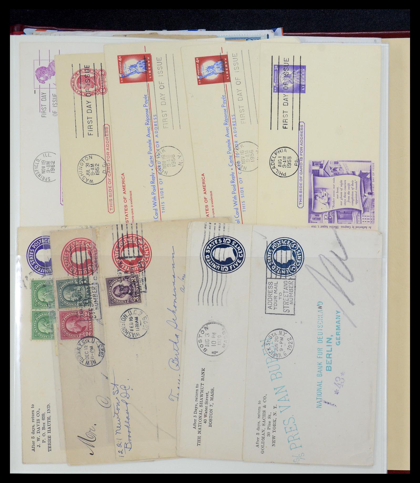 36095 279 - Postzegelverzameling 36095 USA brieven en postwaardestukken 1851-1950