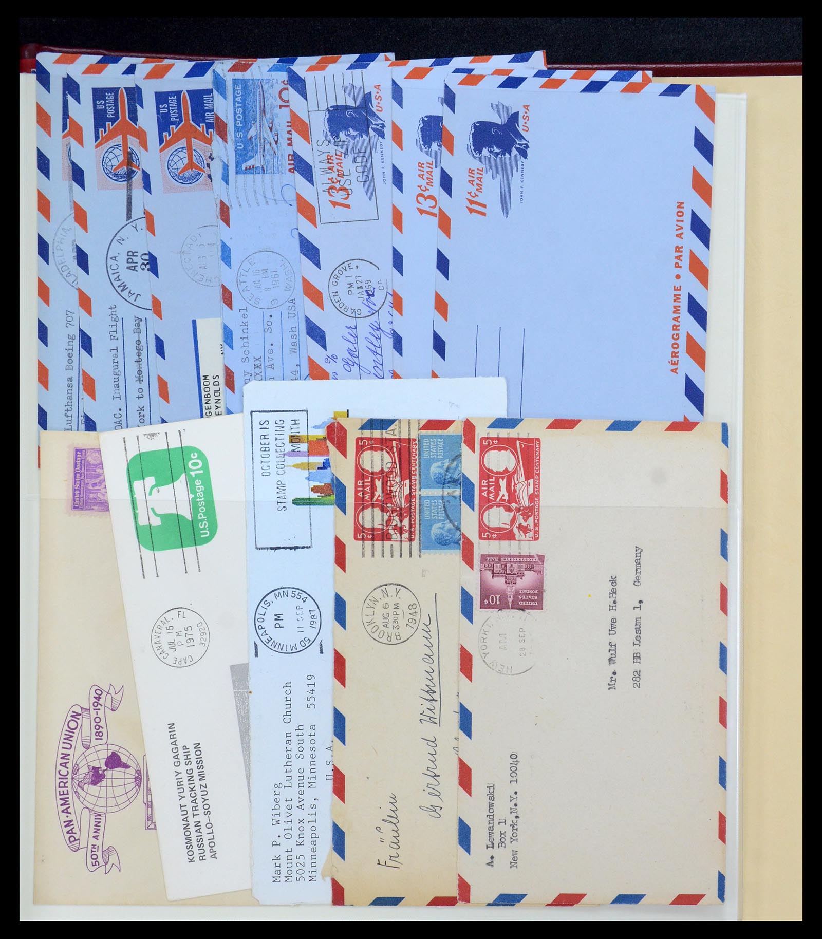 36095 286 - Postzegelverzameling 36095 USA brieven en postwaardestukken 1851-1950