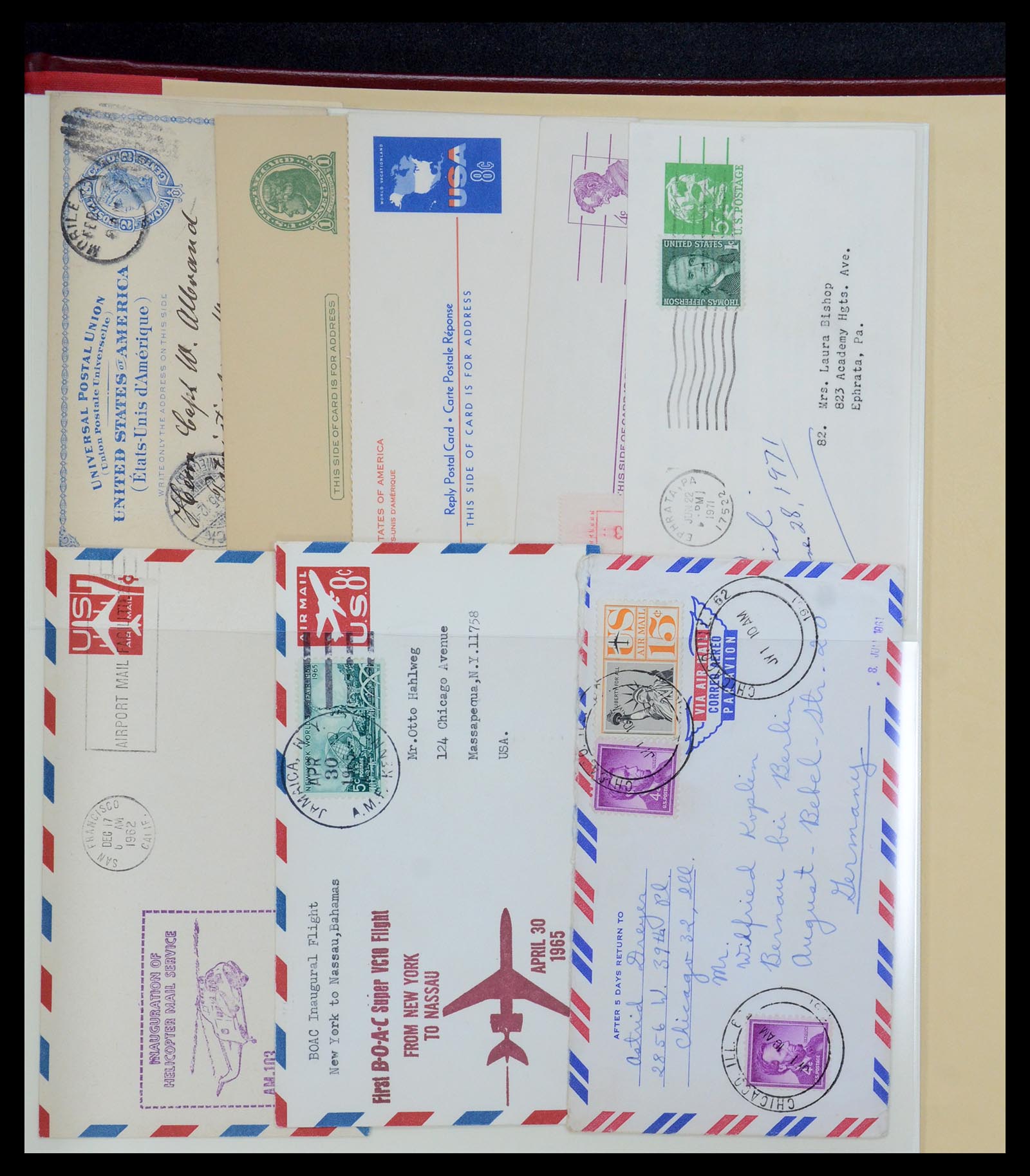 36095 289 - Postzegelverzameling 36095 USA brieven en postwaardestukken 1851-1950