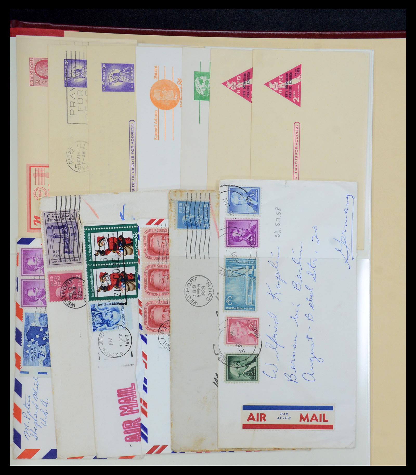 36095 290 - Postzegelverzameling 36095 USA brieven en postwaardestukken 1851-1950
