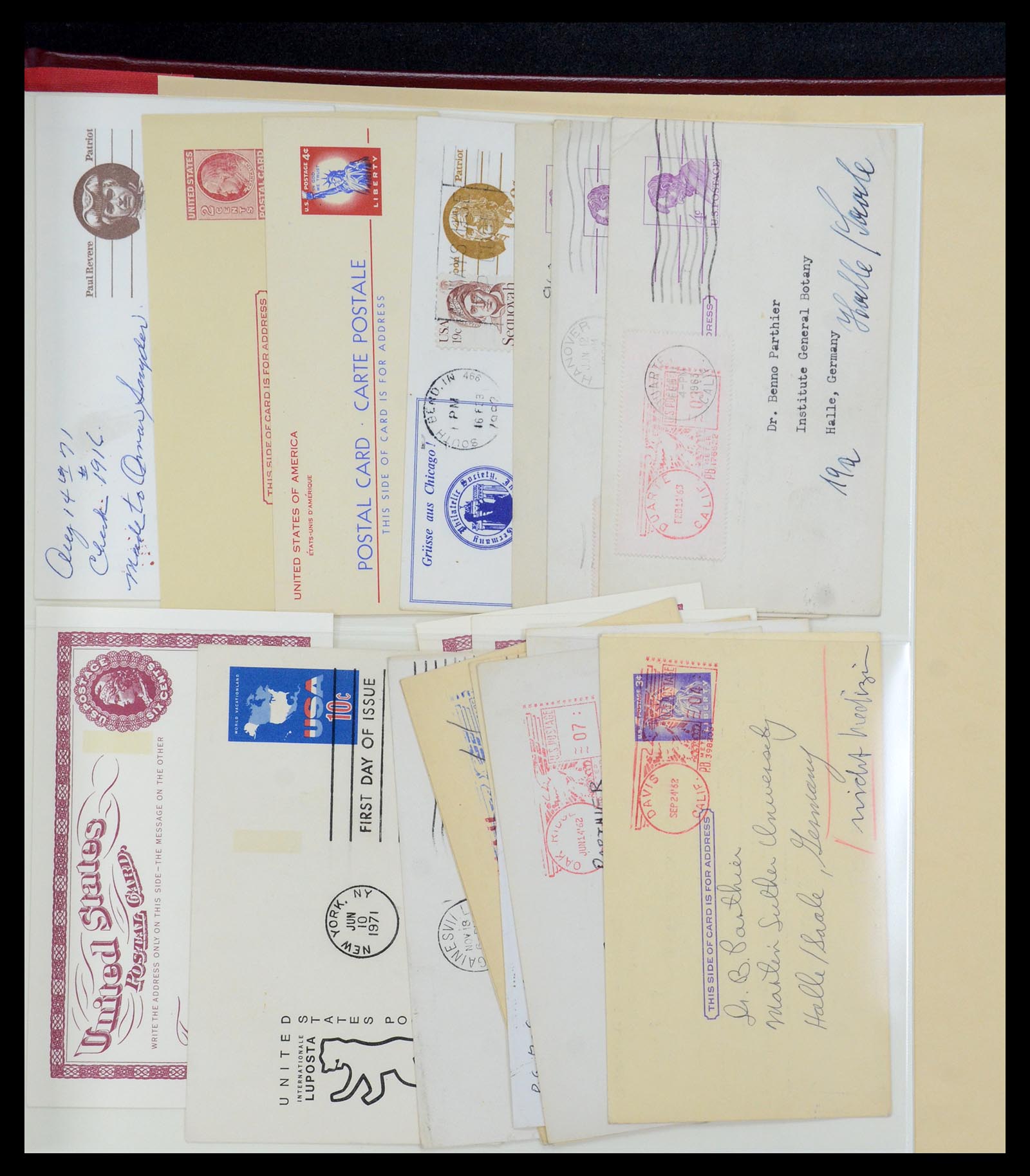 36095 291 - Postzegelverzameling 36095 USA brieven en postwaardestukken 1851-1950