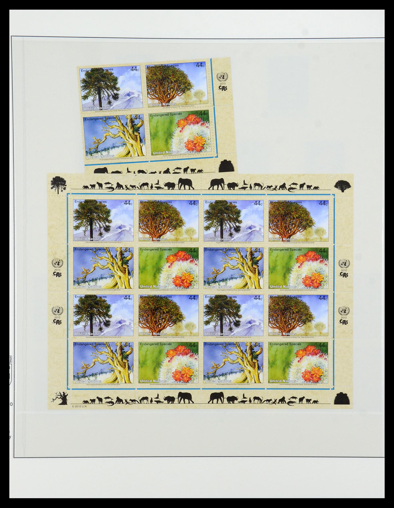 36096 056 - Postzegelverzameling 36096 Motief cactus 1900-2015!