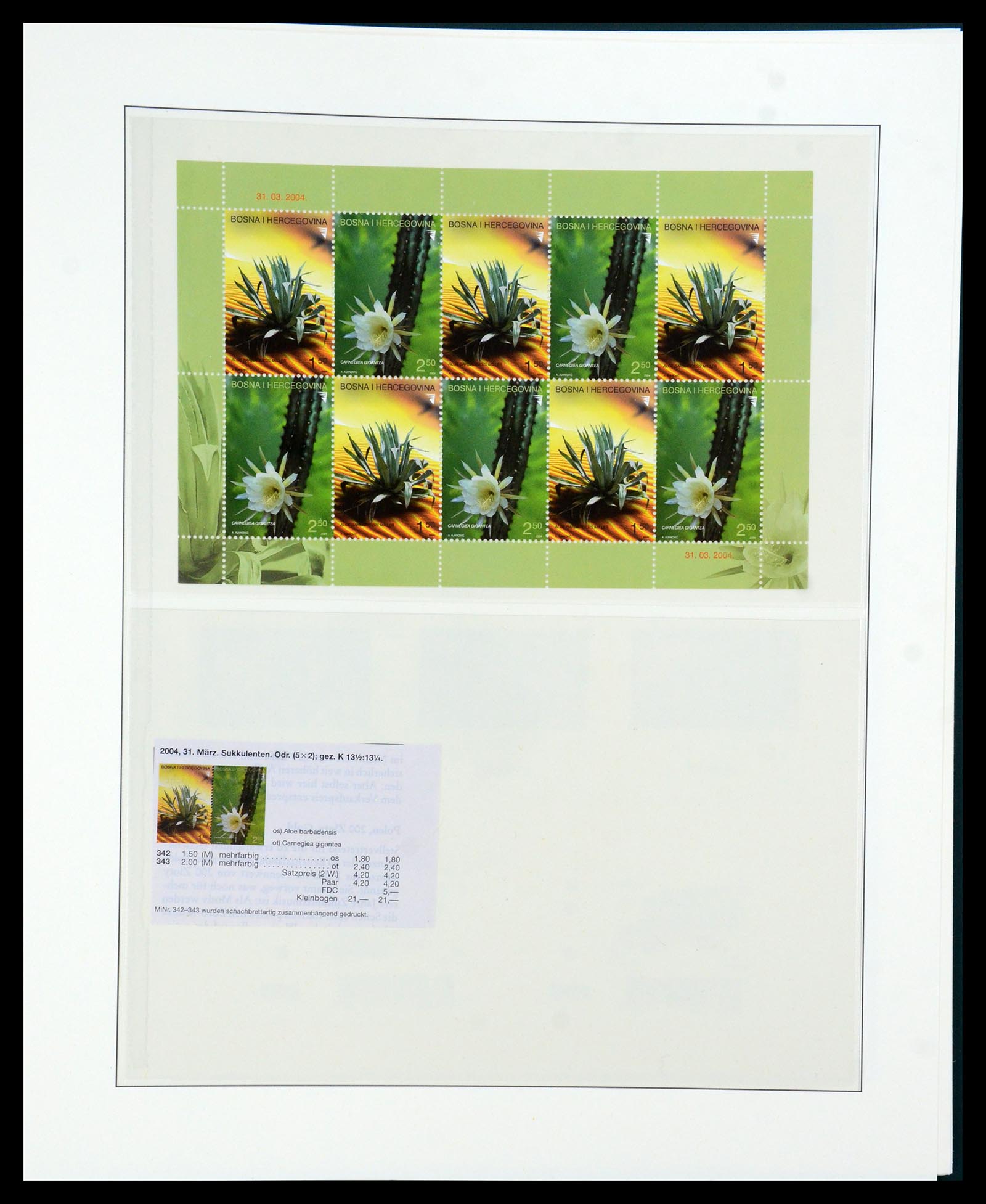 36096 076 - Stamp collection 36096 Theme cactus 1900-2015!
