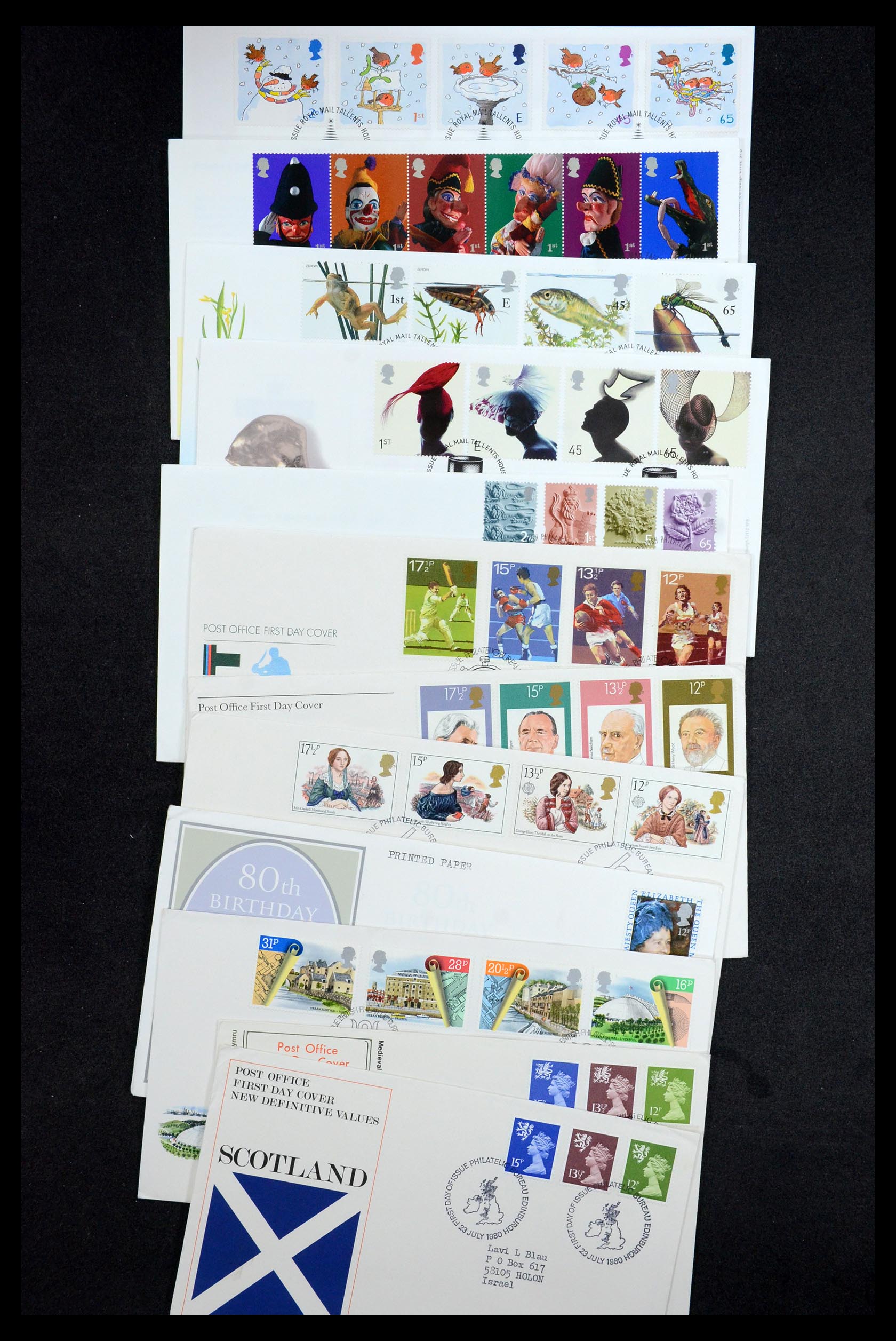 36097 013 - Stamp collection 36097 Great Britain FDC's 1980-2007.