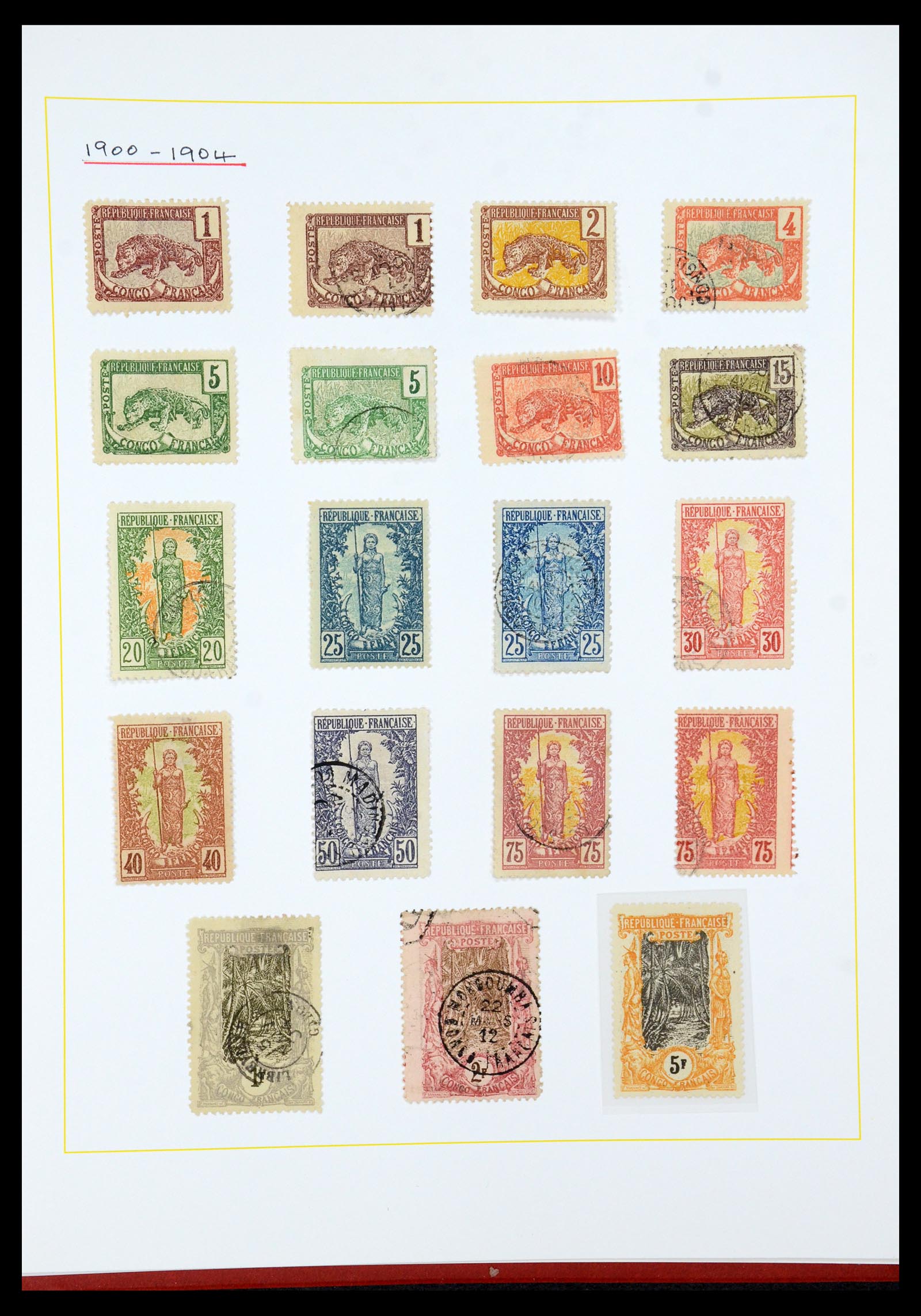 36099 030 - Postzegelverzameling 36099 Franse koloniën 1885-1950.