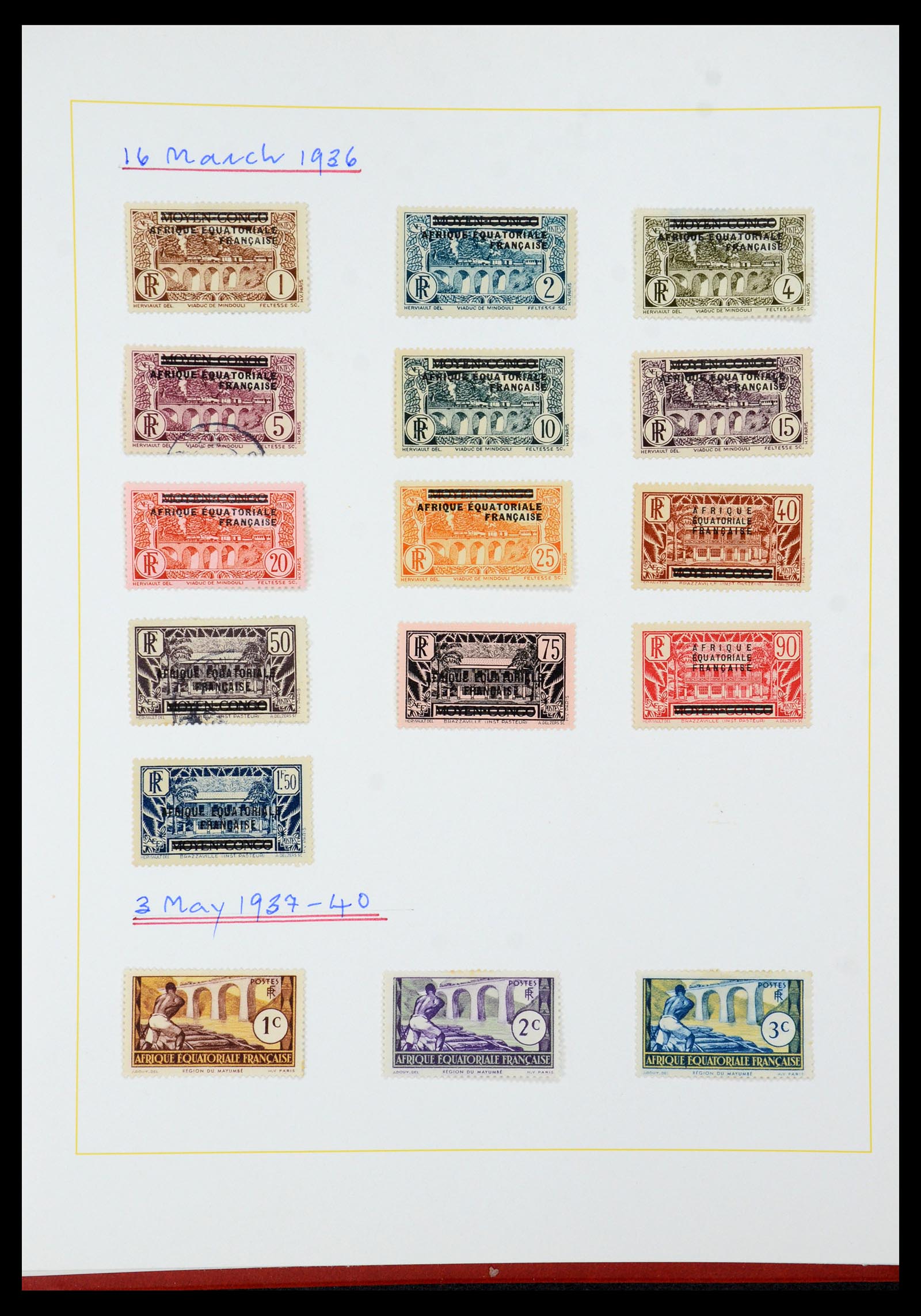 36099 032 - Postzegelverzameling 36099 Franse koloniën 1885-1950.