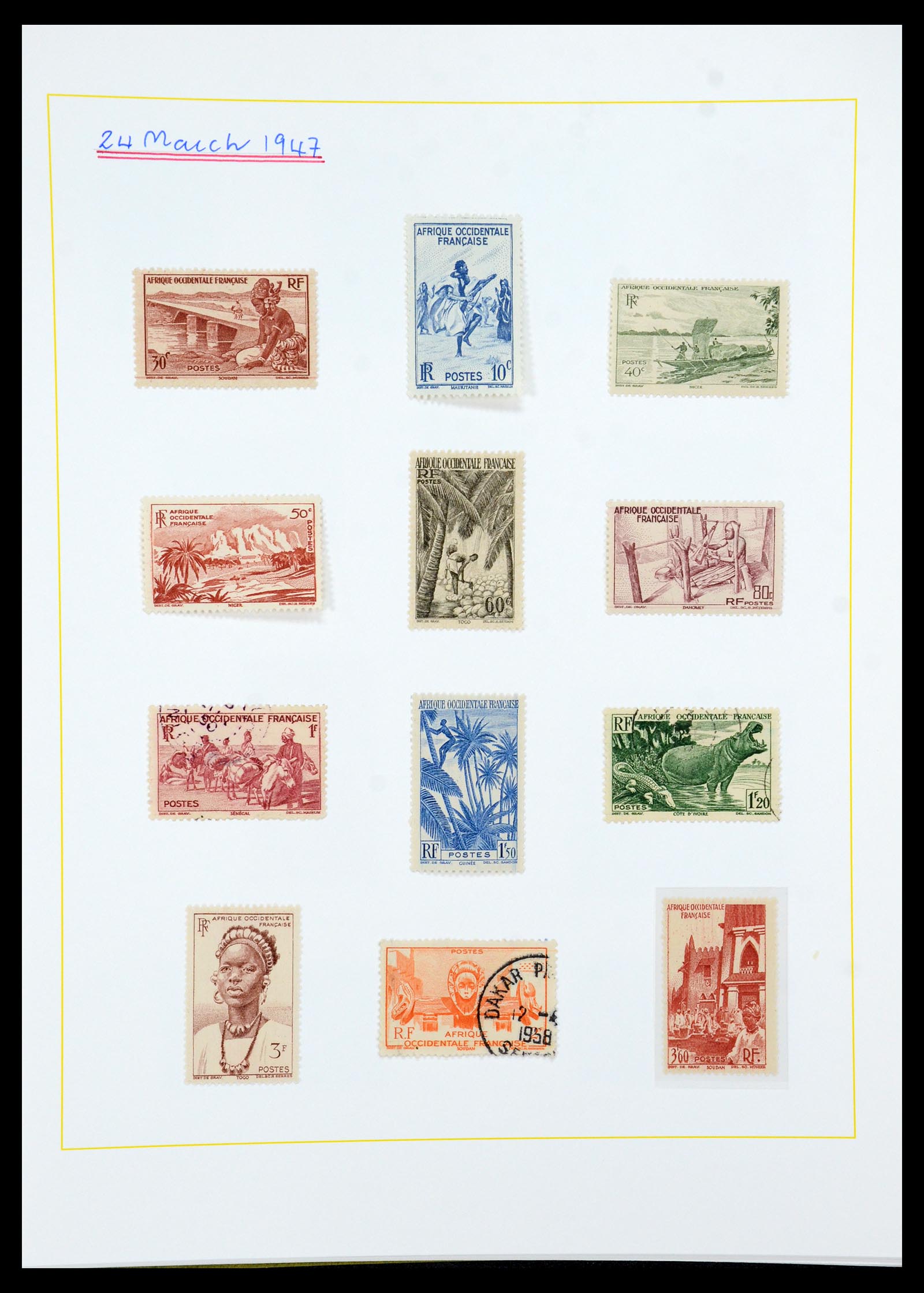36099 091 - Postzegelverzameling 36099 Franse koloniën 1885-1950.