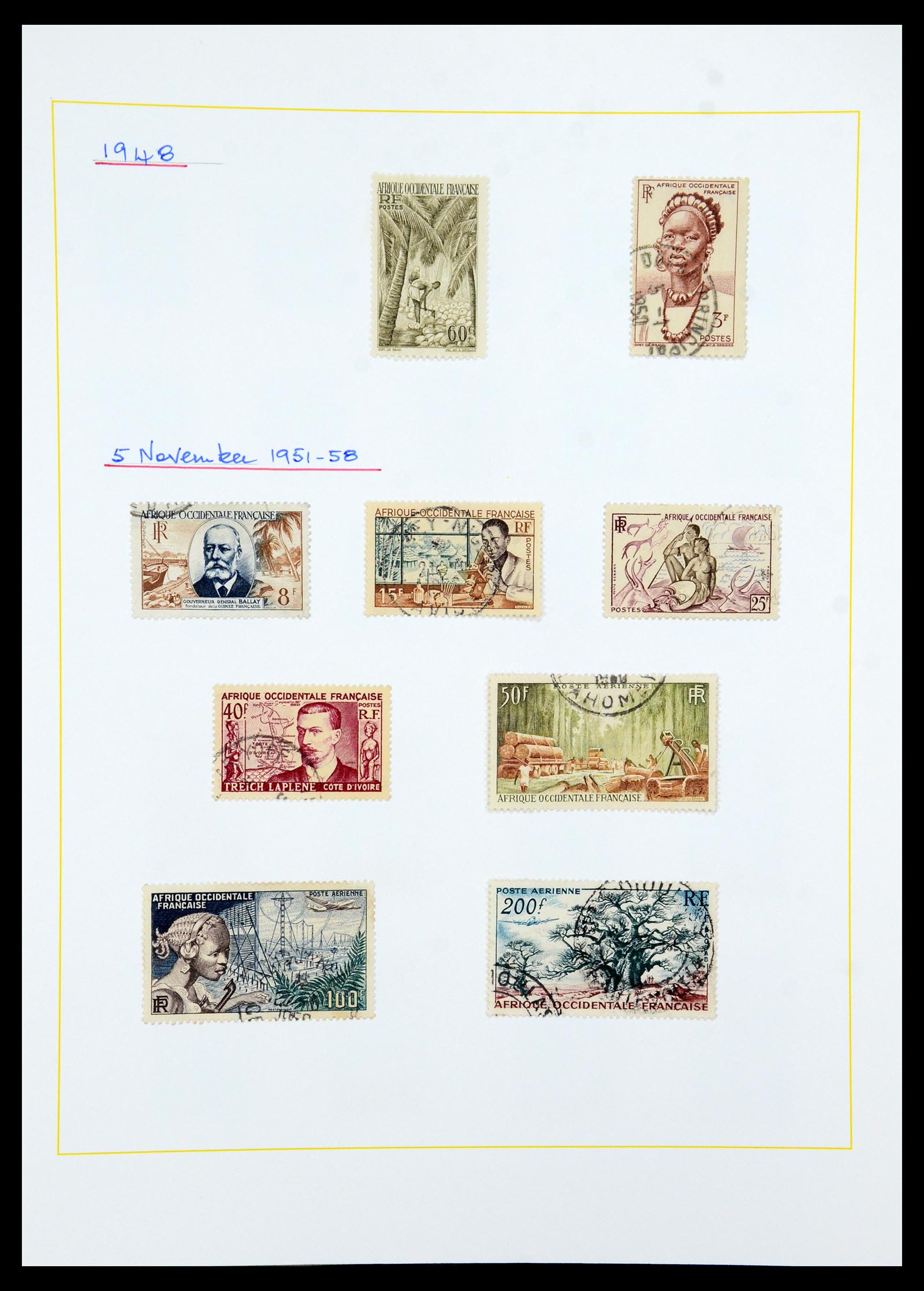 36099 093 - Postzegelverzameling 36099 Franse koloniën 1885-1950.
