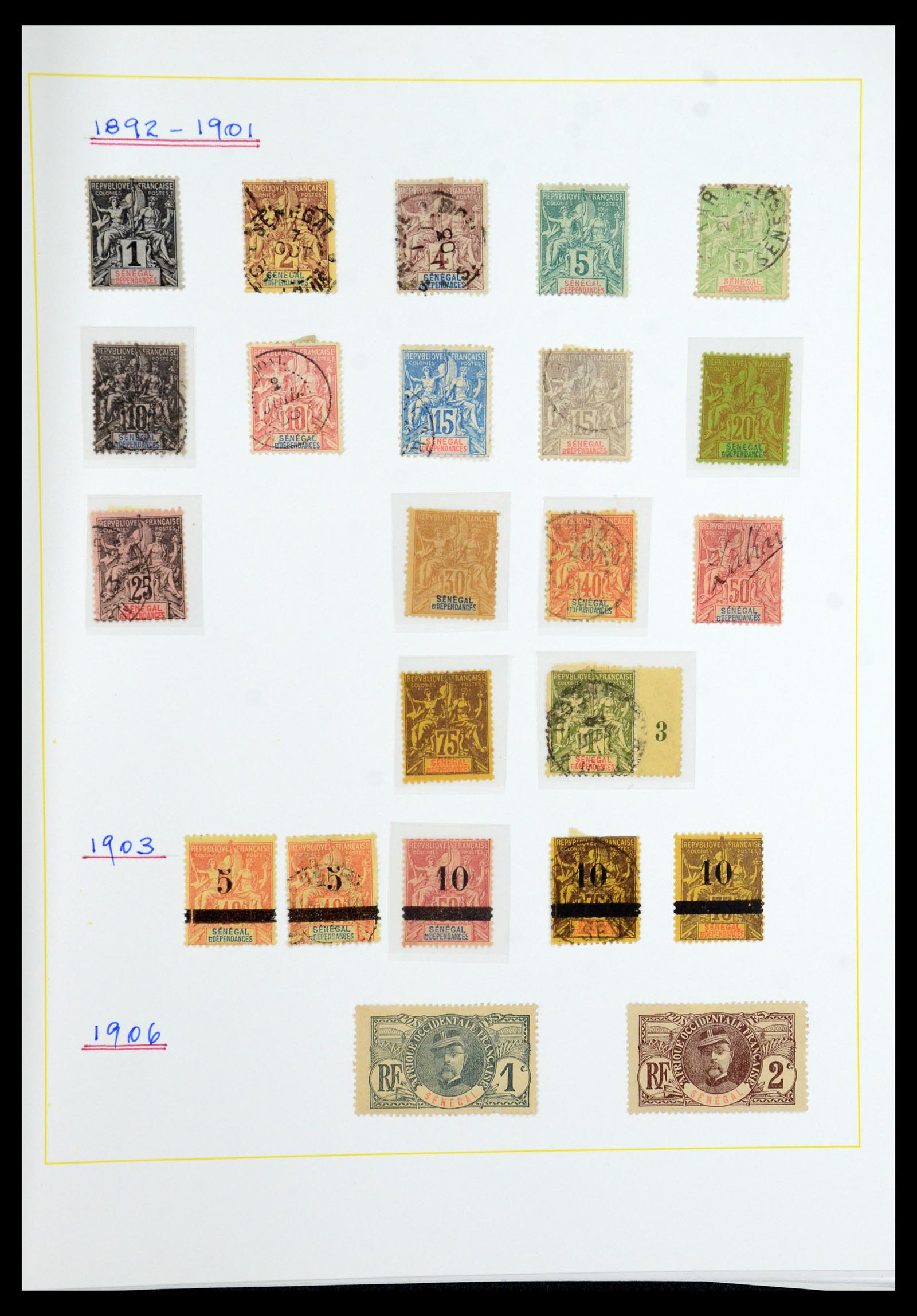 36099 246 - Postzegelverzameling 36099 Franse koloniën 1885-1950.