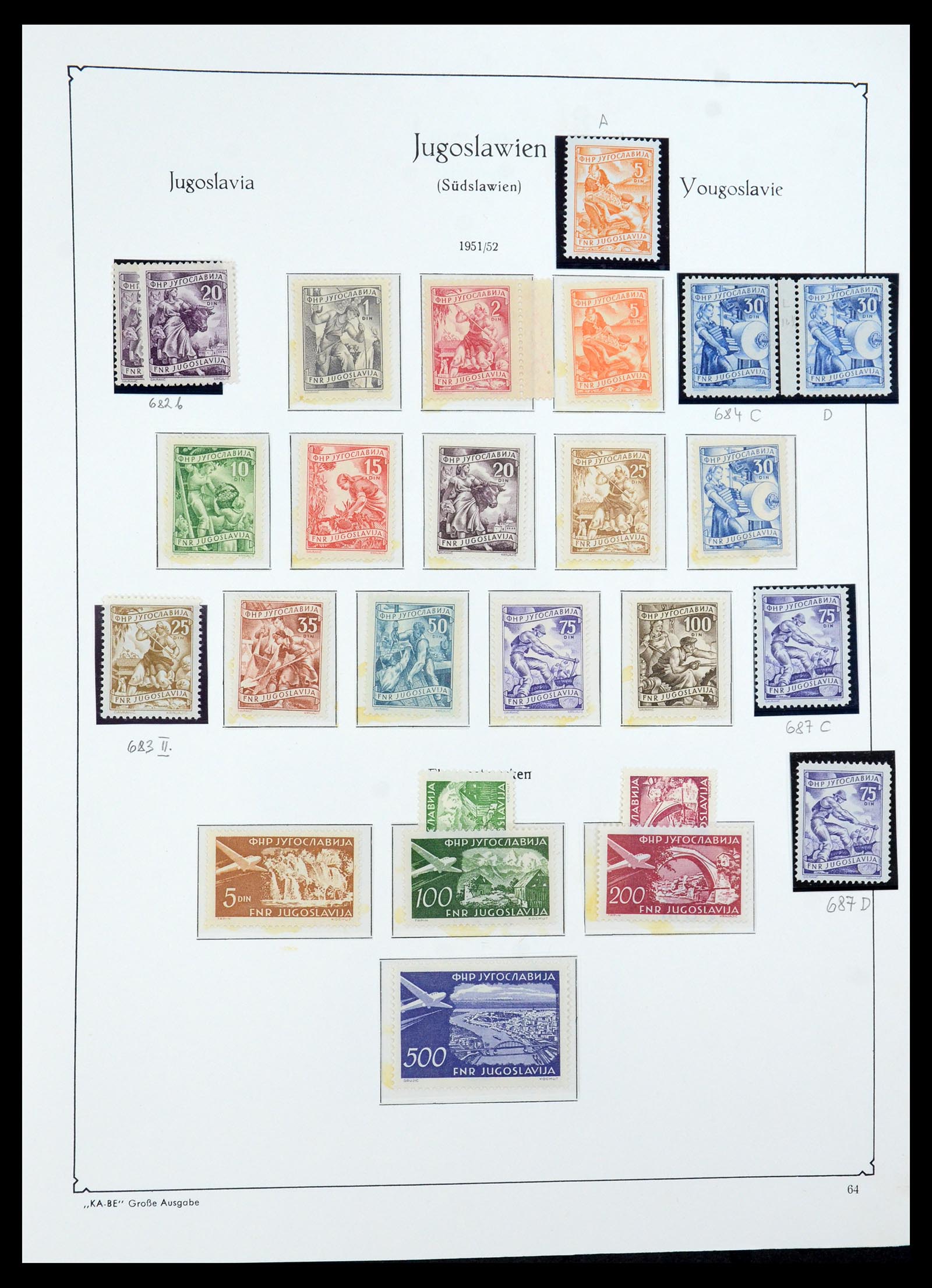 36107 095 - Postzegelverzameling 36107 Joegoslavië 1918-2003.
