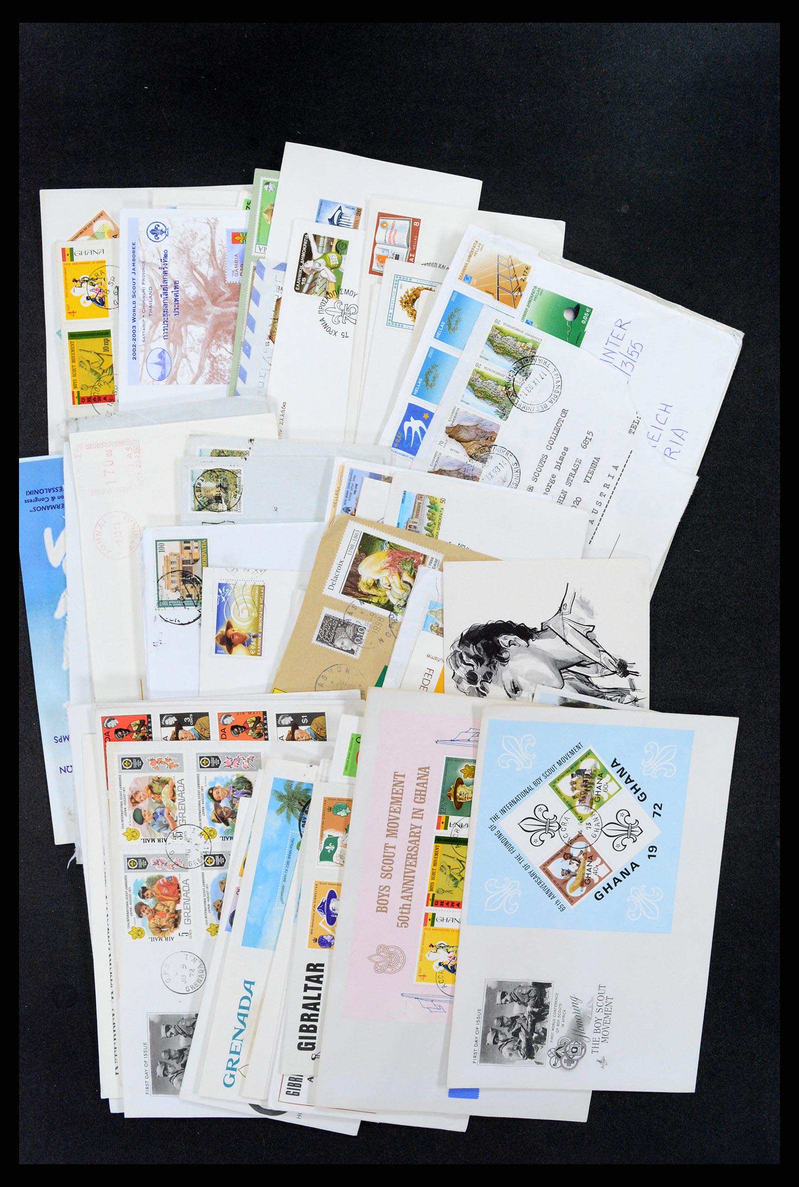 36108 009 - Postzegelverzameling 36108 Motief scouting 1930-2010.