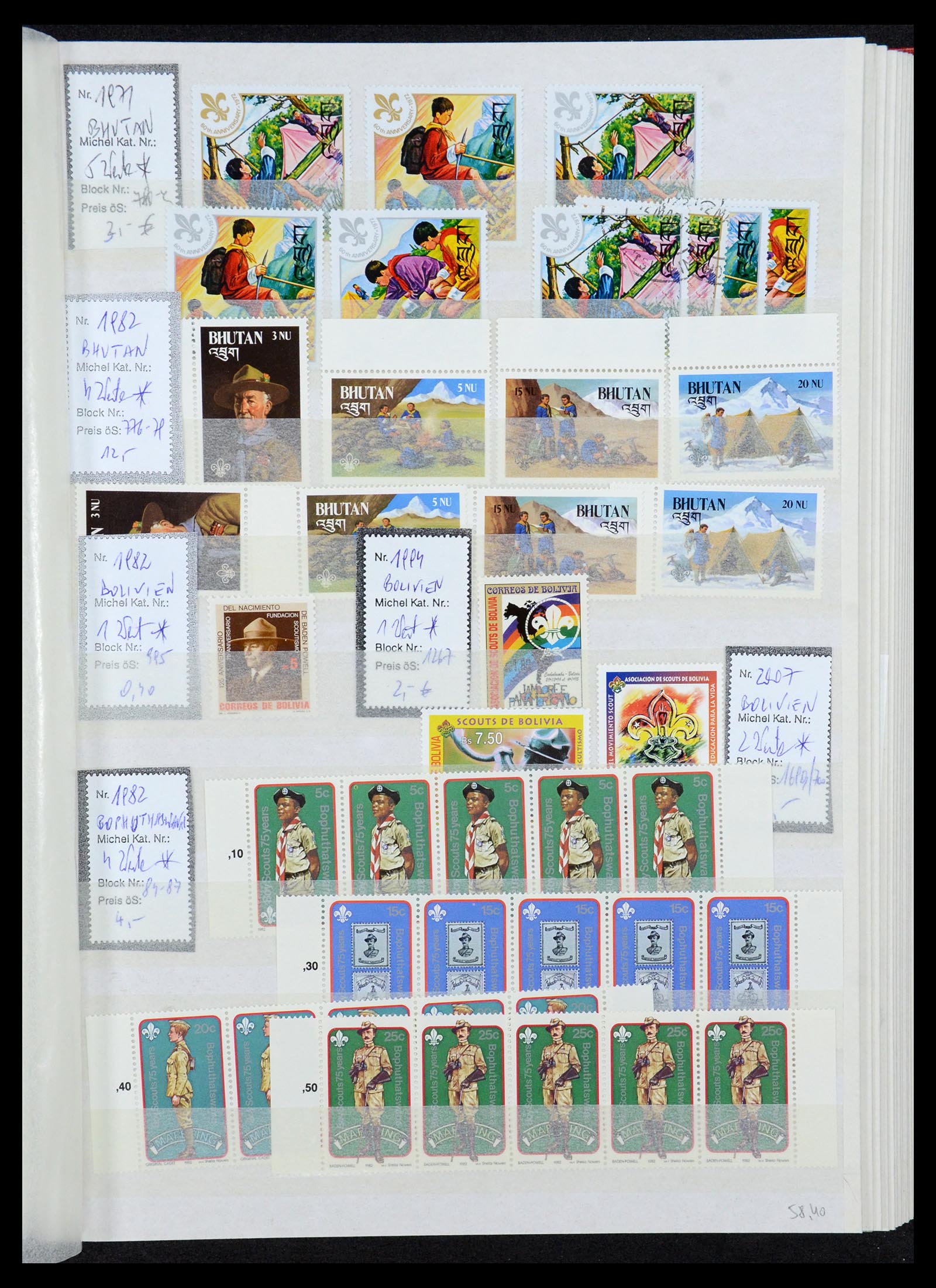 36109 103 - Postzegelverzameling 36109 Motief scouting 1930-2019!