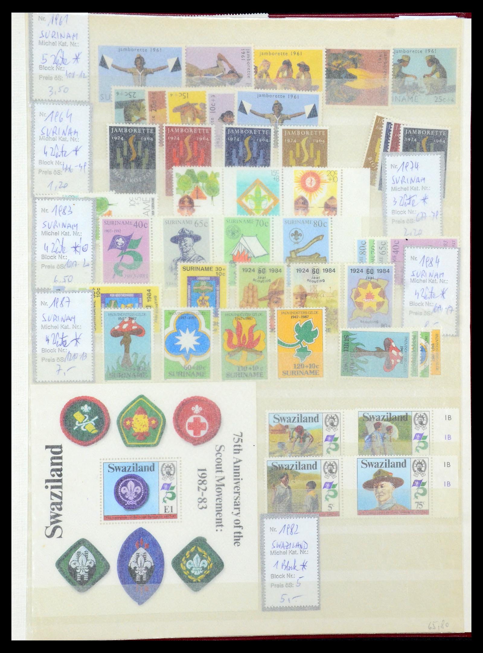 36109 199 - Postzegelverzameling 36109 Motief scouting 1930-2019!