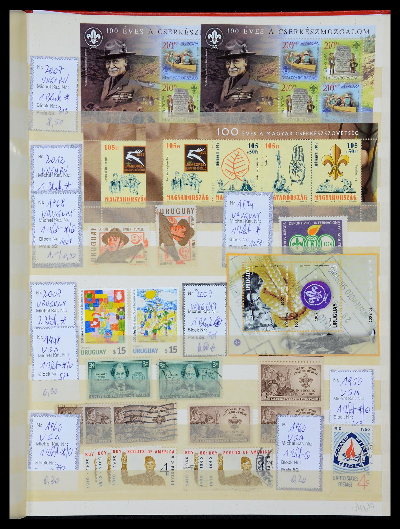 36109 222 - Postzegelverzameling 36109 Motief scouting 1930-2019!
