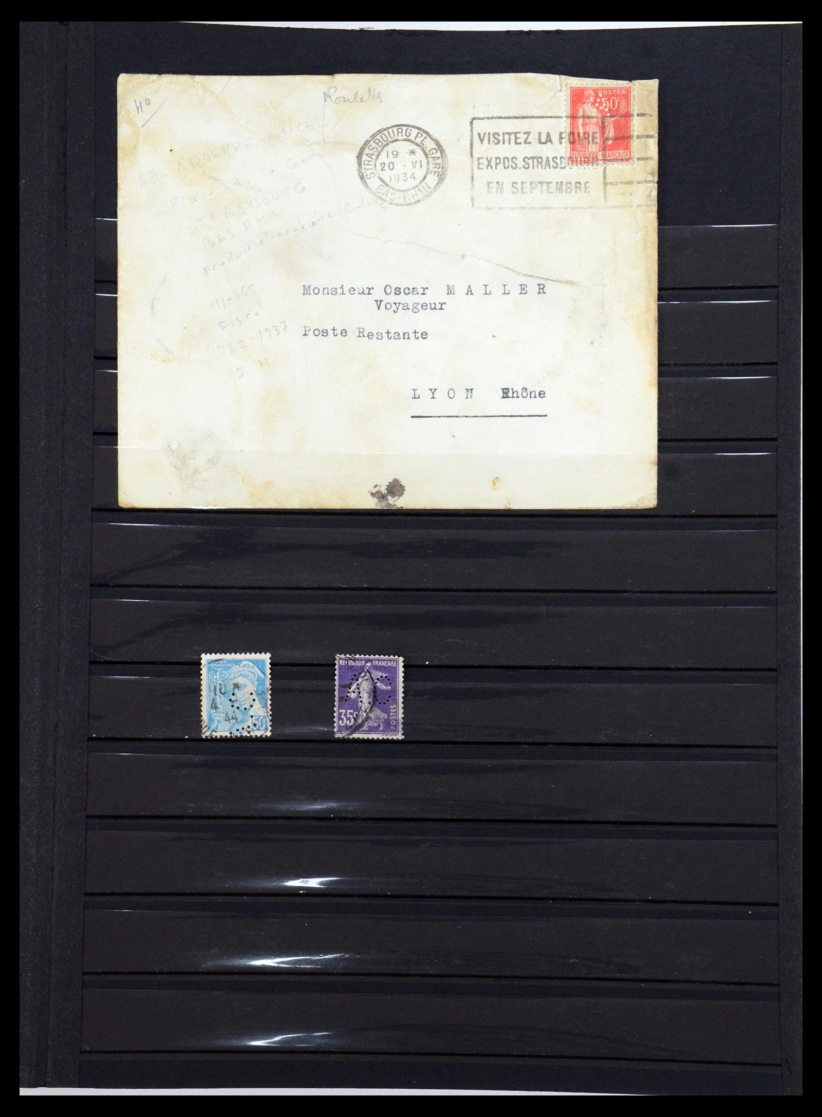 36111 001 - Postzegelverzameling 36111 Frankrijk perfins 1880-1950.