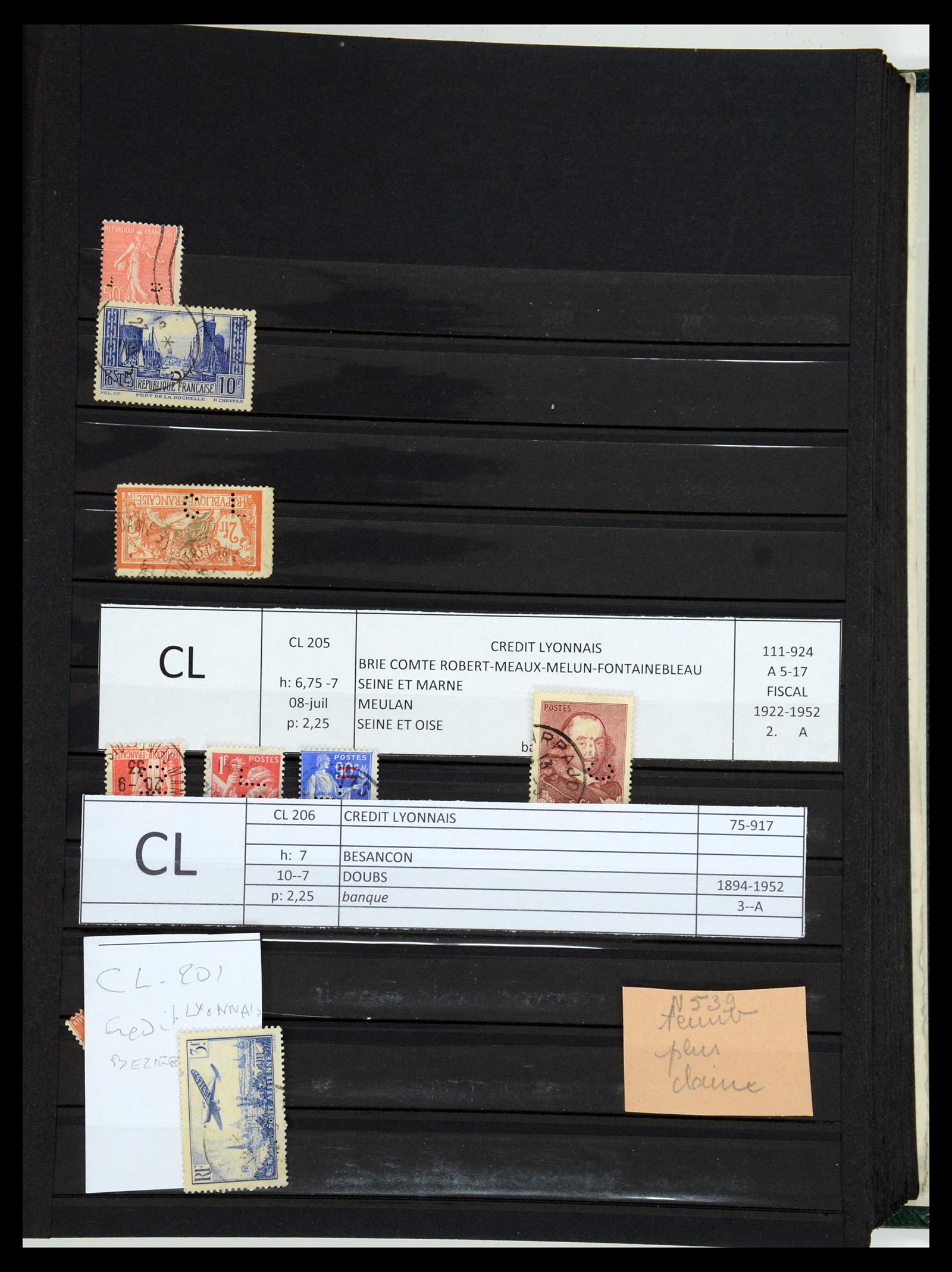 36111 013 - Postzegelverzameling 36111 Frankrijk perfins 1880-1950.