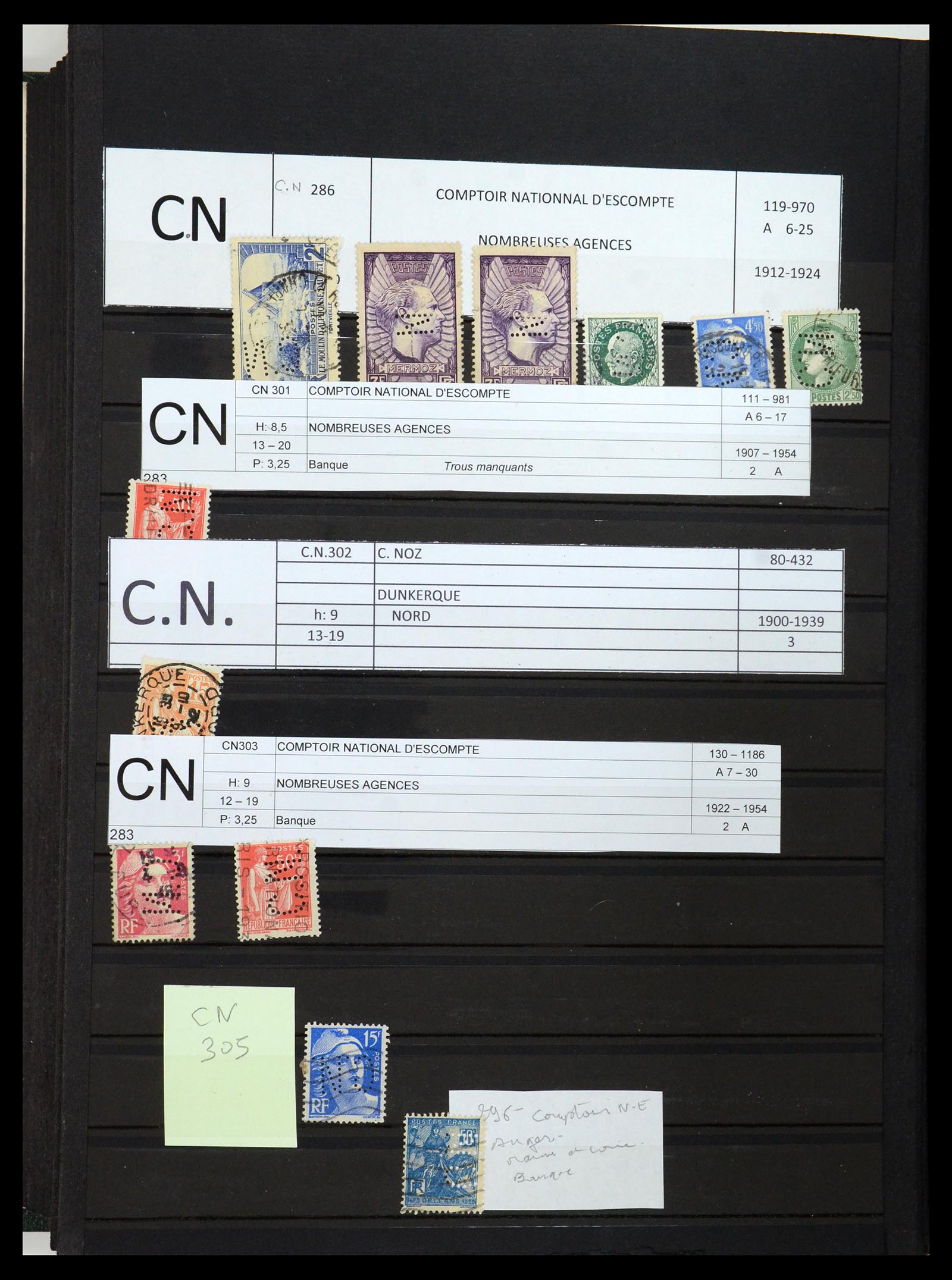 36111 020 - Postzegelverzameling 36111 Frankrijk perfins 1880-1950.