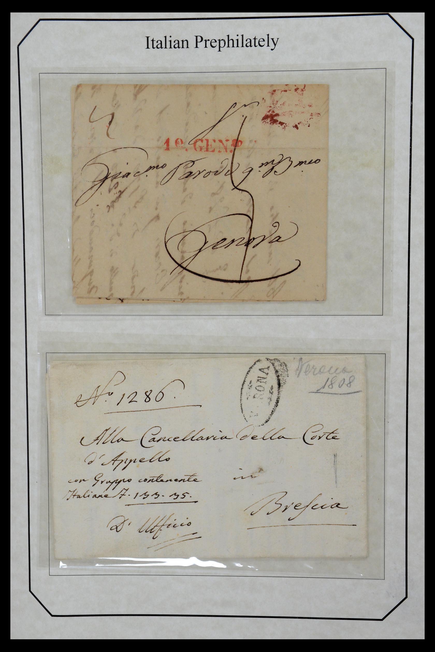 36166 001 - Postzegelverzameling 36166 Italië en gebieden brieven 1800-1980.