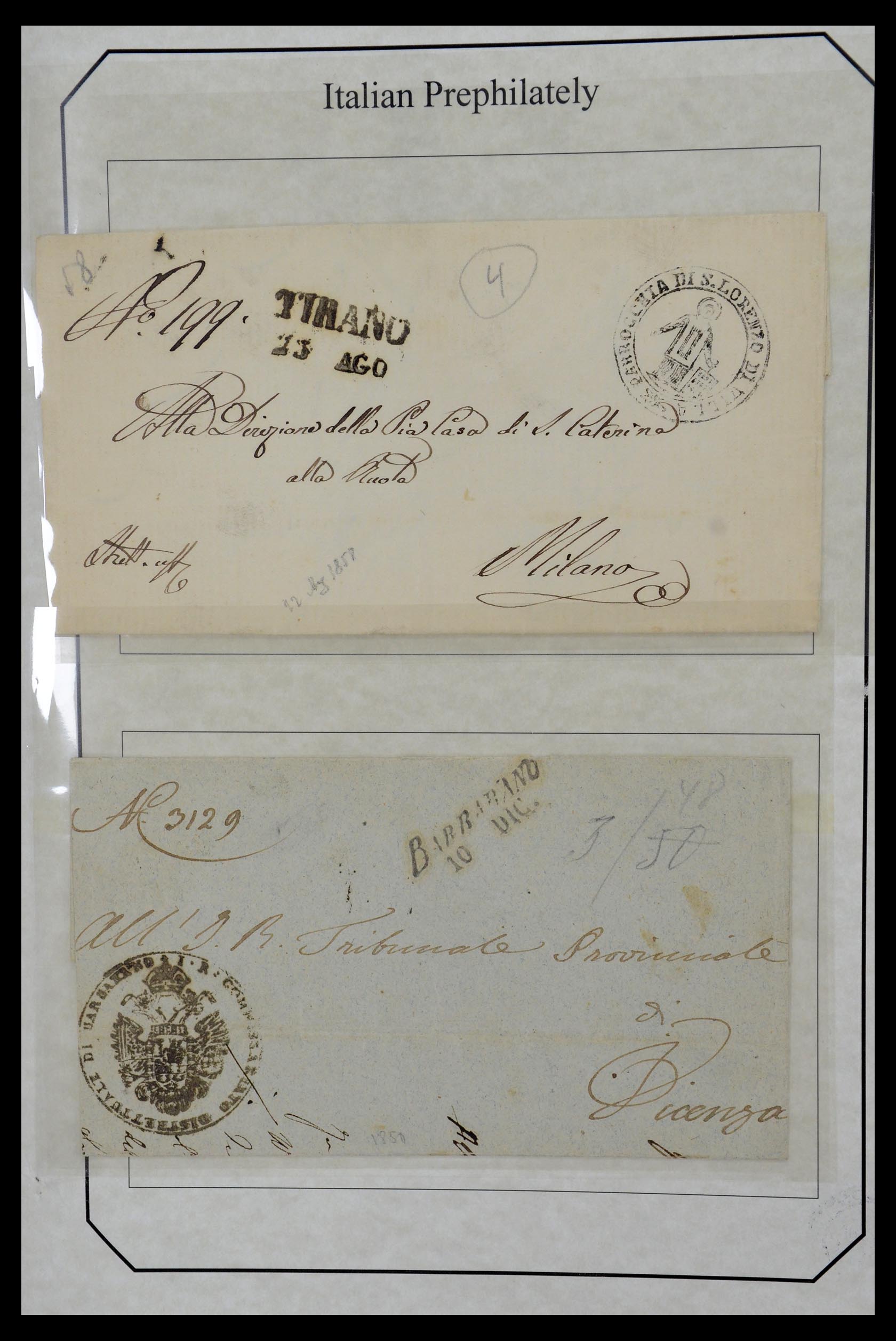 36166 002 - Postzegelverzameling 36166 Italië en gebieden brieven 1800-1980.