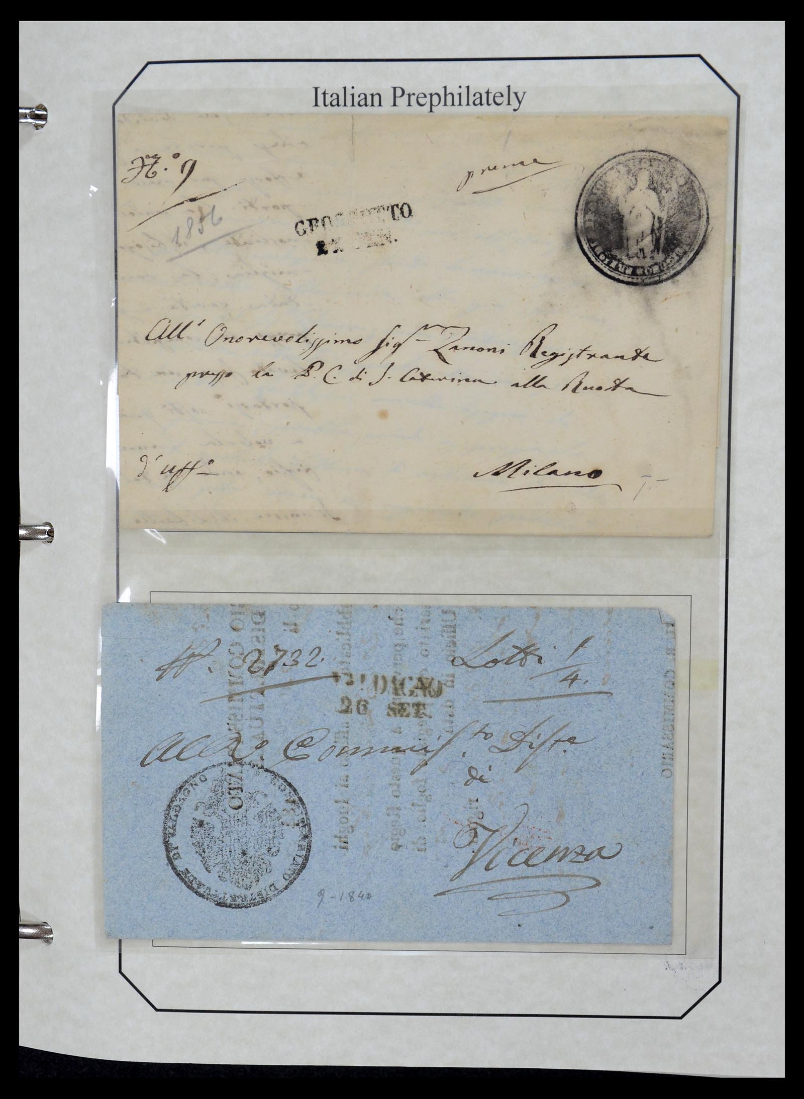 36166 004 - Postzegelverzameling 36166 Italië en gebieden brieven 1800-1980.