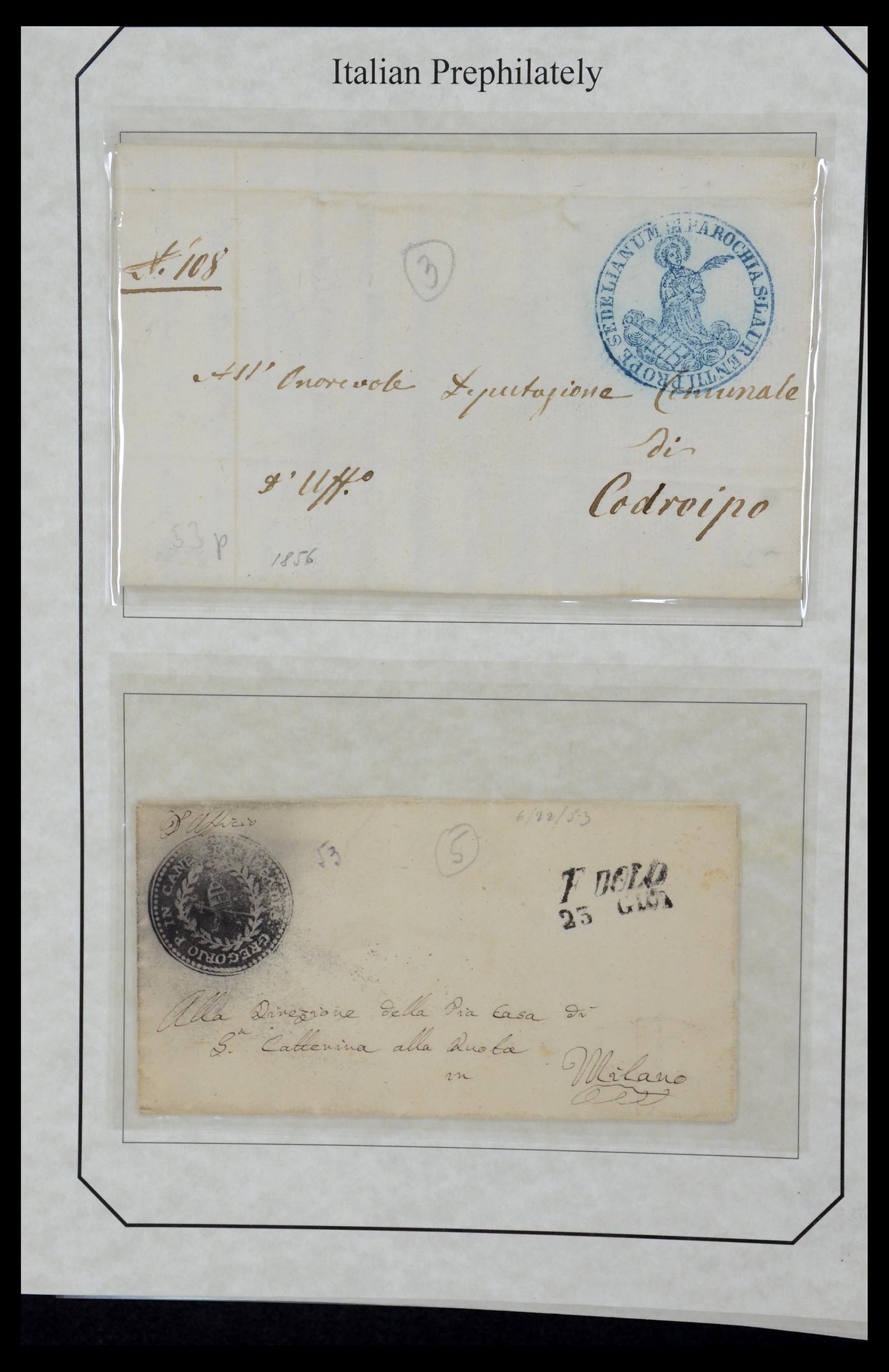 36166 009 - Postzegelverzameling 36166 Italië en gebieden brieven 1800-1980.