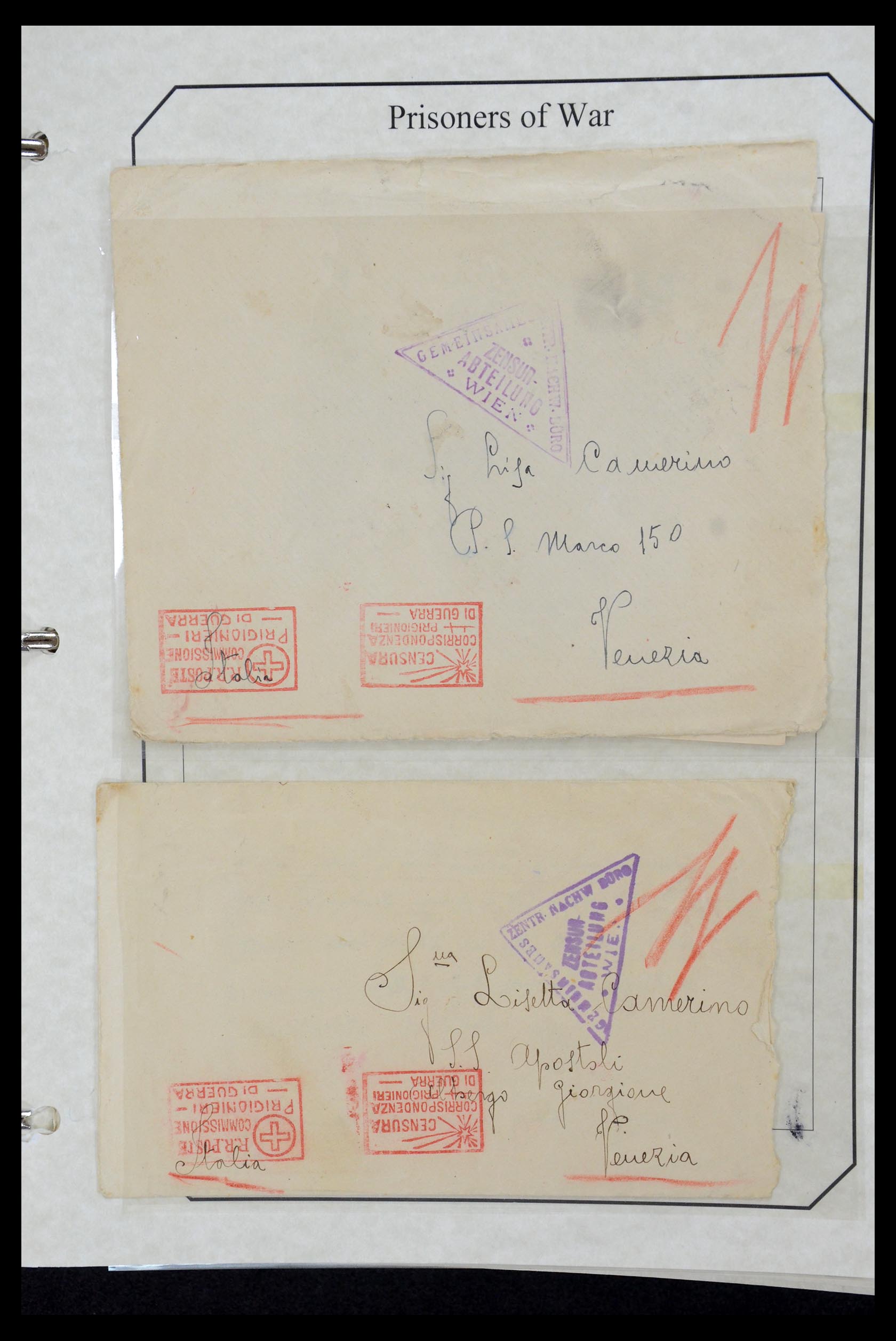 36166 011 - Postzegelverzameling 36166 Italië en gebieden brieven 1800-1980.