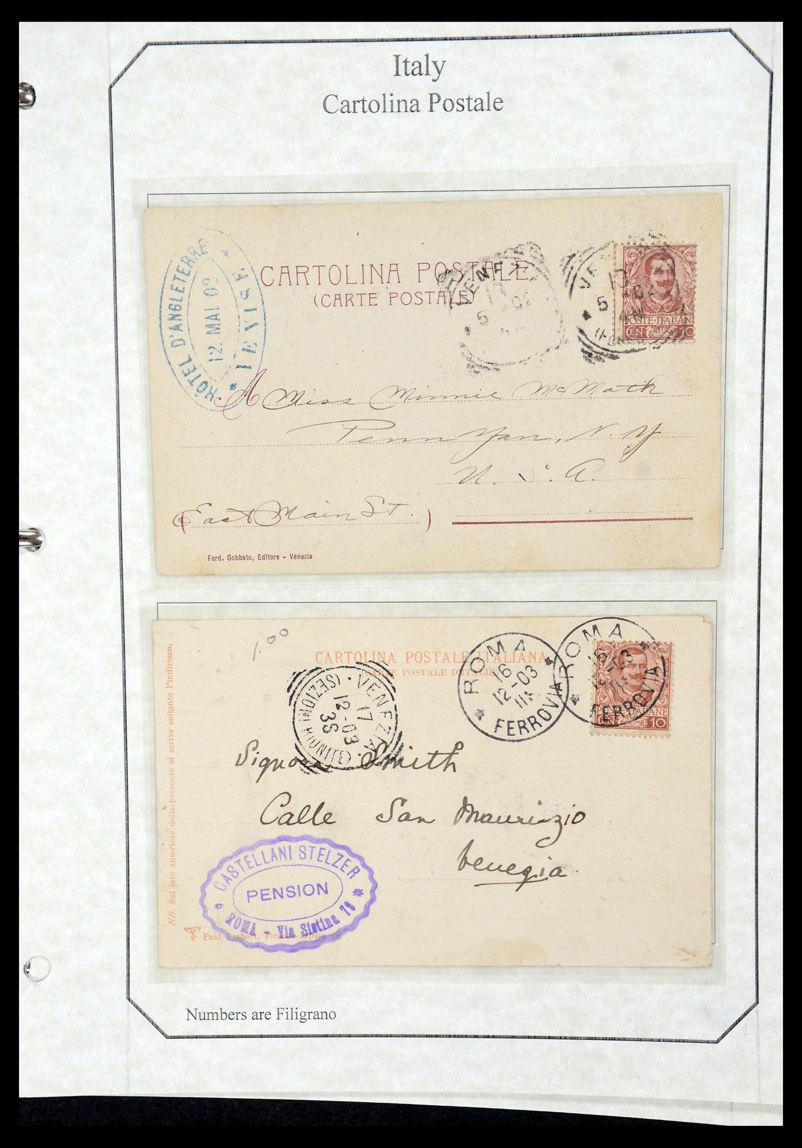 36166 014 - Postzegelverzameling 36166 Italië en gebieden brieven 1800-1980.