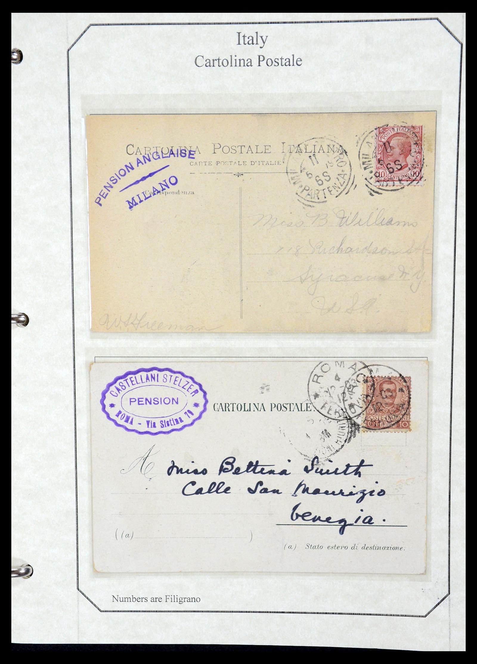 36166 015 - Postzegelverzameling 36166 Italië en gebieden brieven 1800-1980.