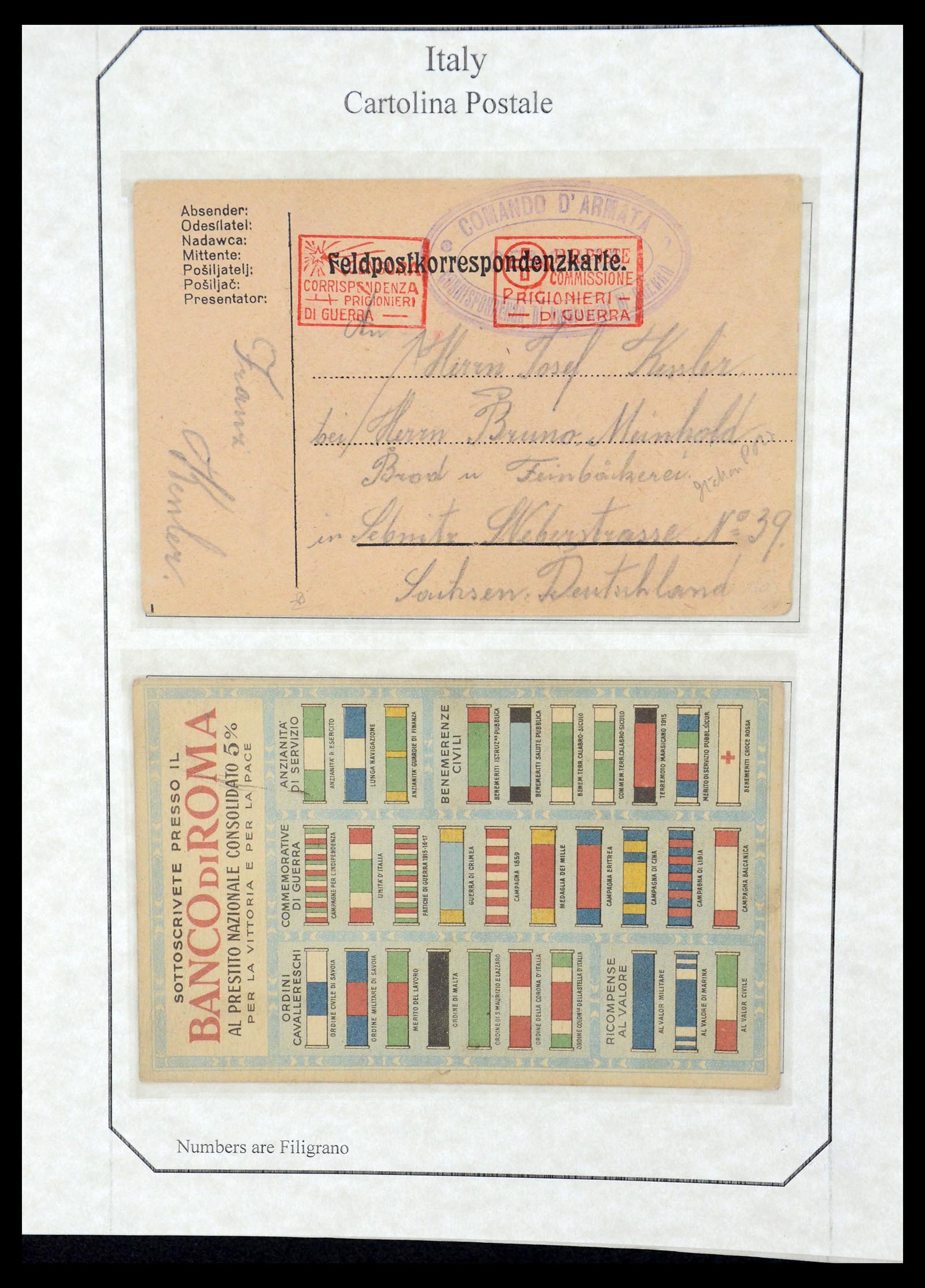 36166 016 - Postzegelverzameling 36166 Italië en gebieden brieven 1800-1980.