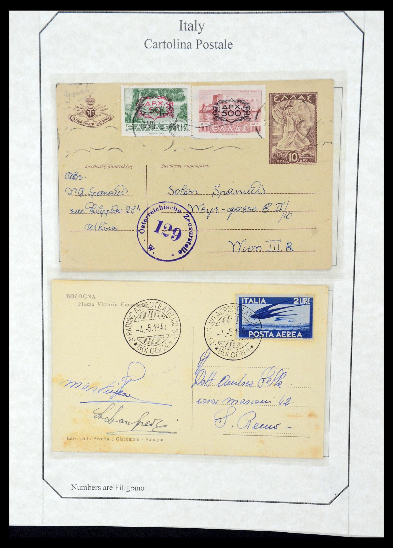 36166 017 - Postzegelverzameling 36166 Italië en gebieden brieven 1800-1980.
