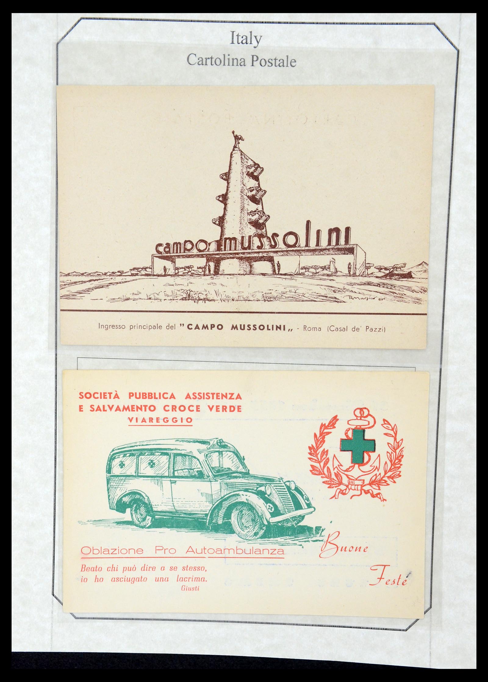 36166 019 - Postzegelverzameling 36166 Italië en gebieden brieven 1800-1980.