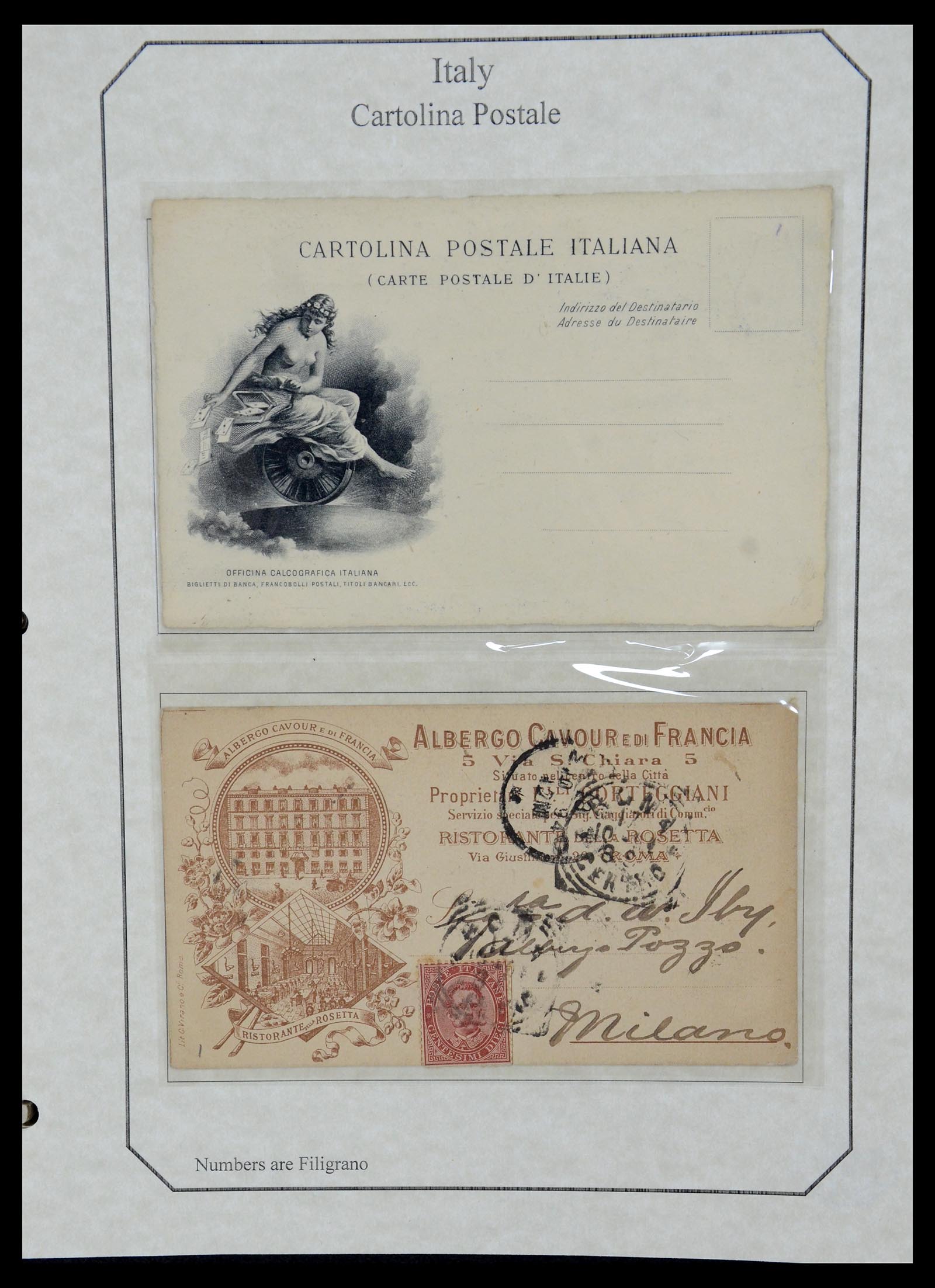 36166 021 - Postzegelverzameling 36166 Italië en gebieden brieven 1800-1980.