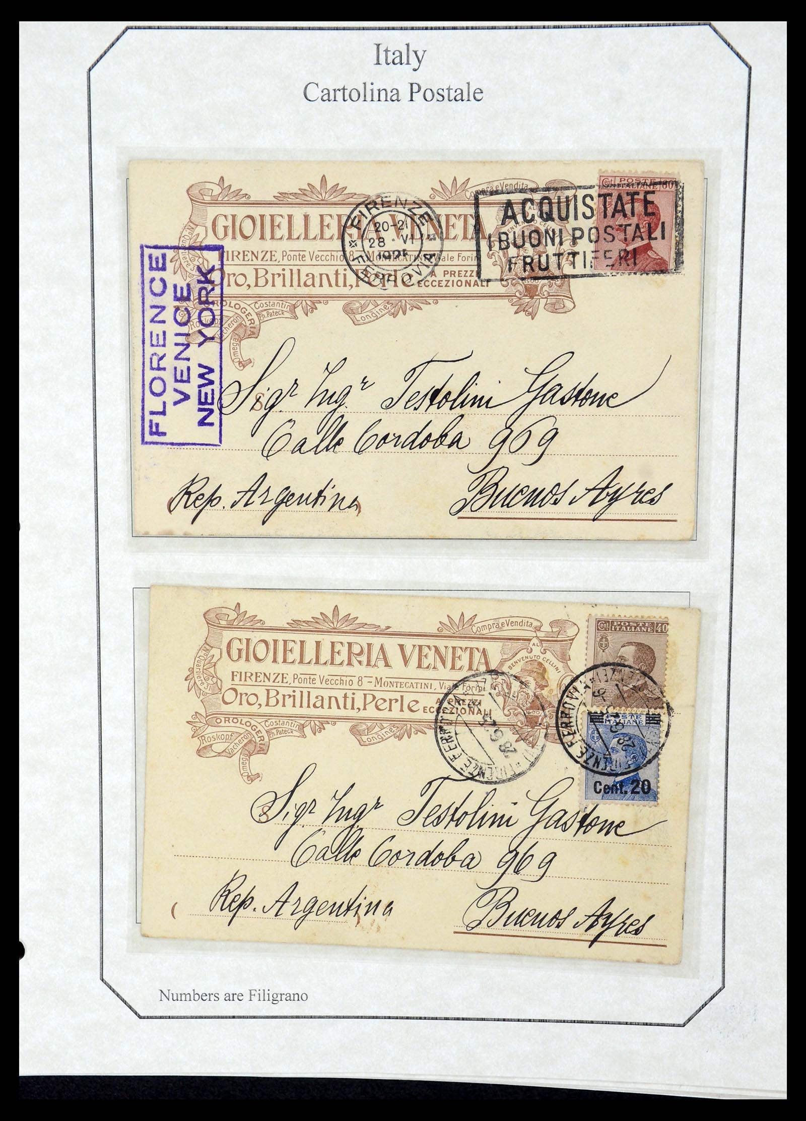 36166 022 - Postzegelverzameling 36166 Italië en gebieden brieven 1800-1980.