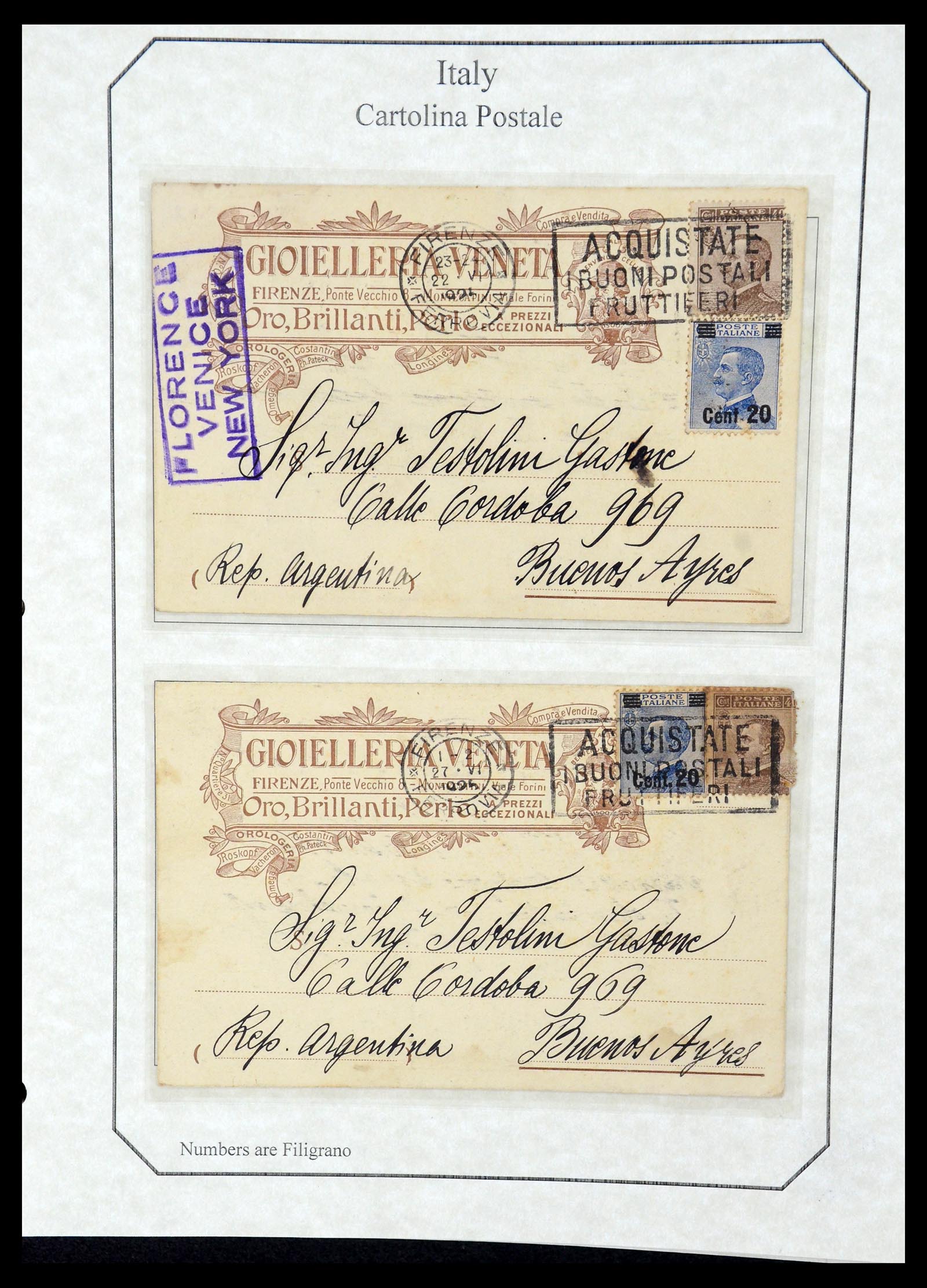 36166 023 - Postzegelverzameling 36166 Italië en gebieden brieven 1800-1980.