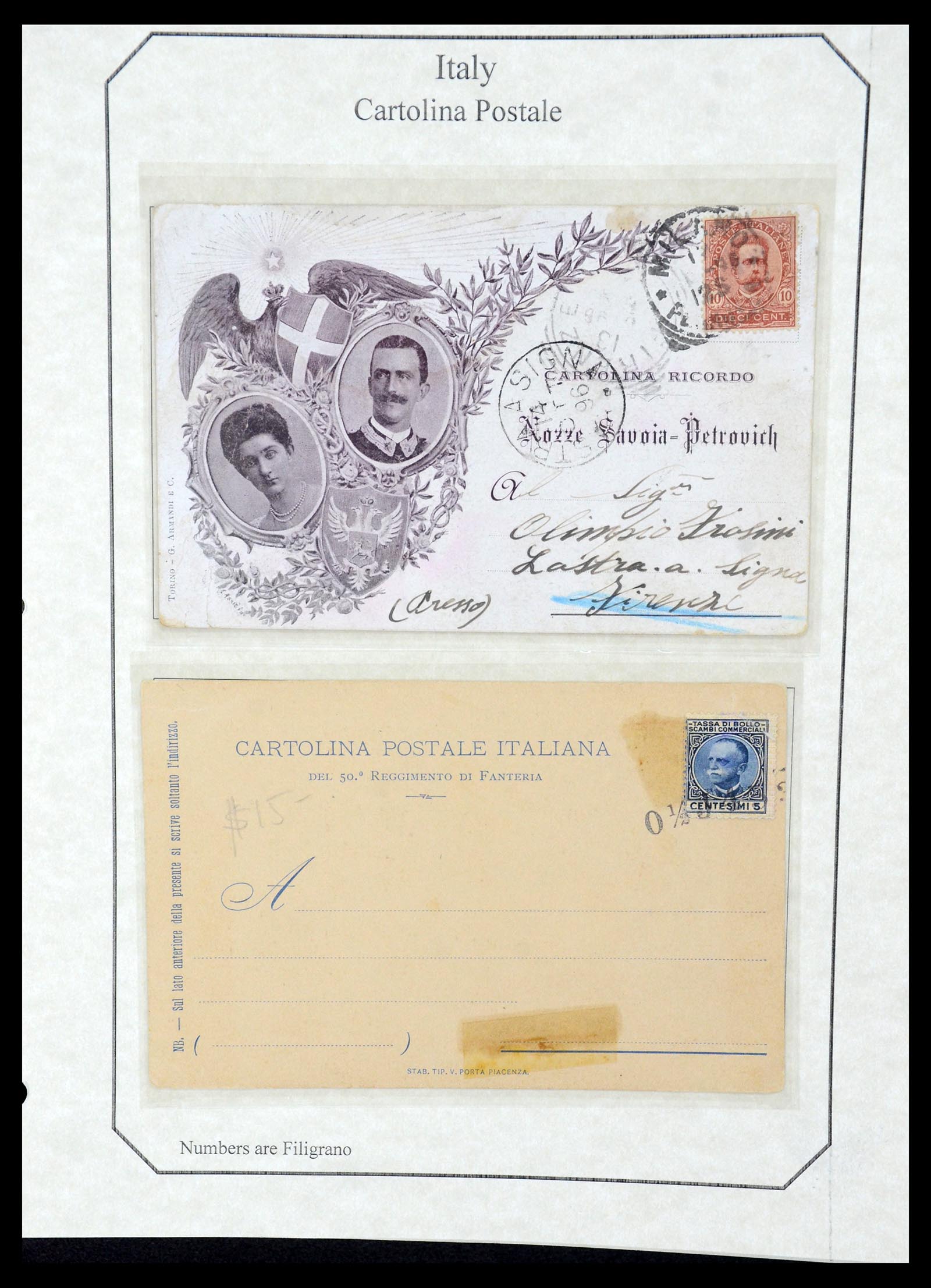 36166 026 - Postzegelverzameling 36166 Italië en gebieden brieven 1800-1980.