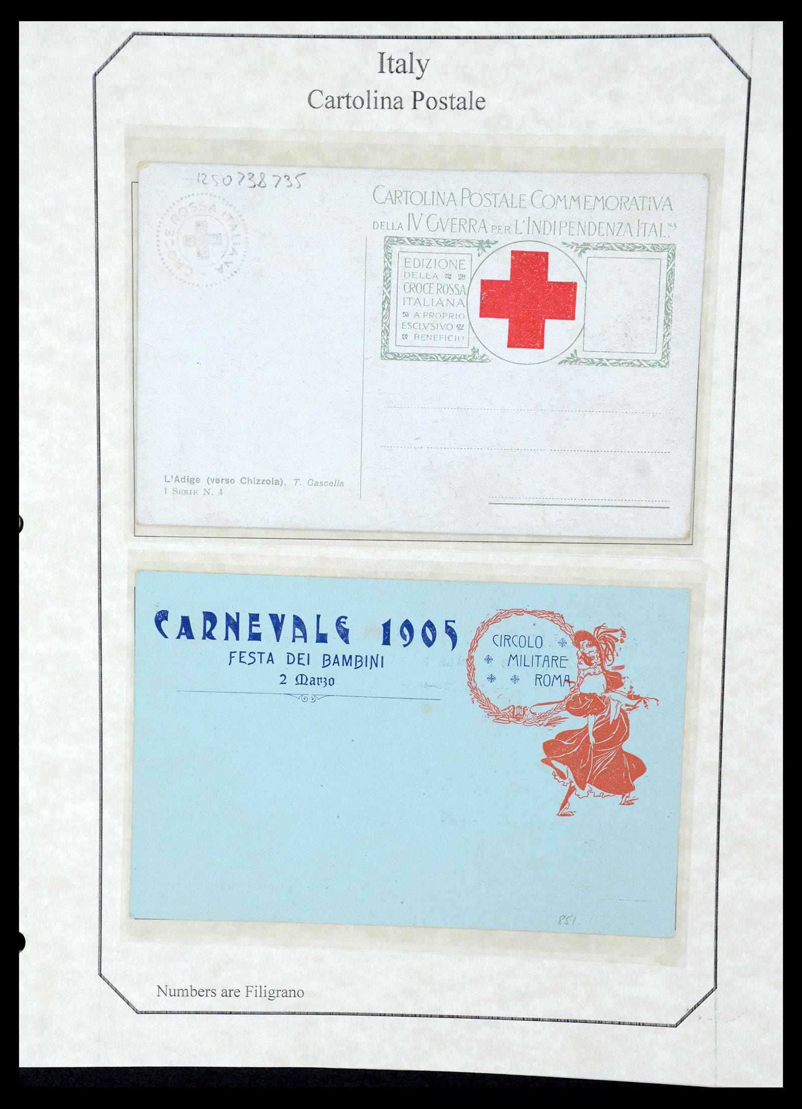 36166 027 - Postzegelverzameling 36166 Italië en gebieden brieven 1800-1980.