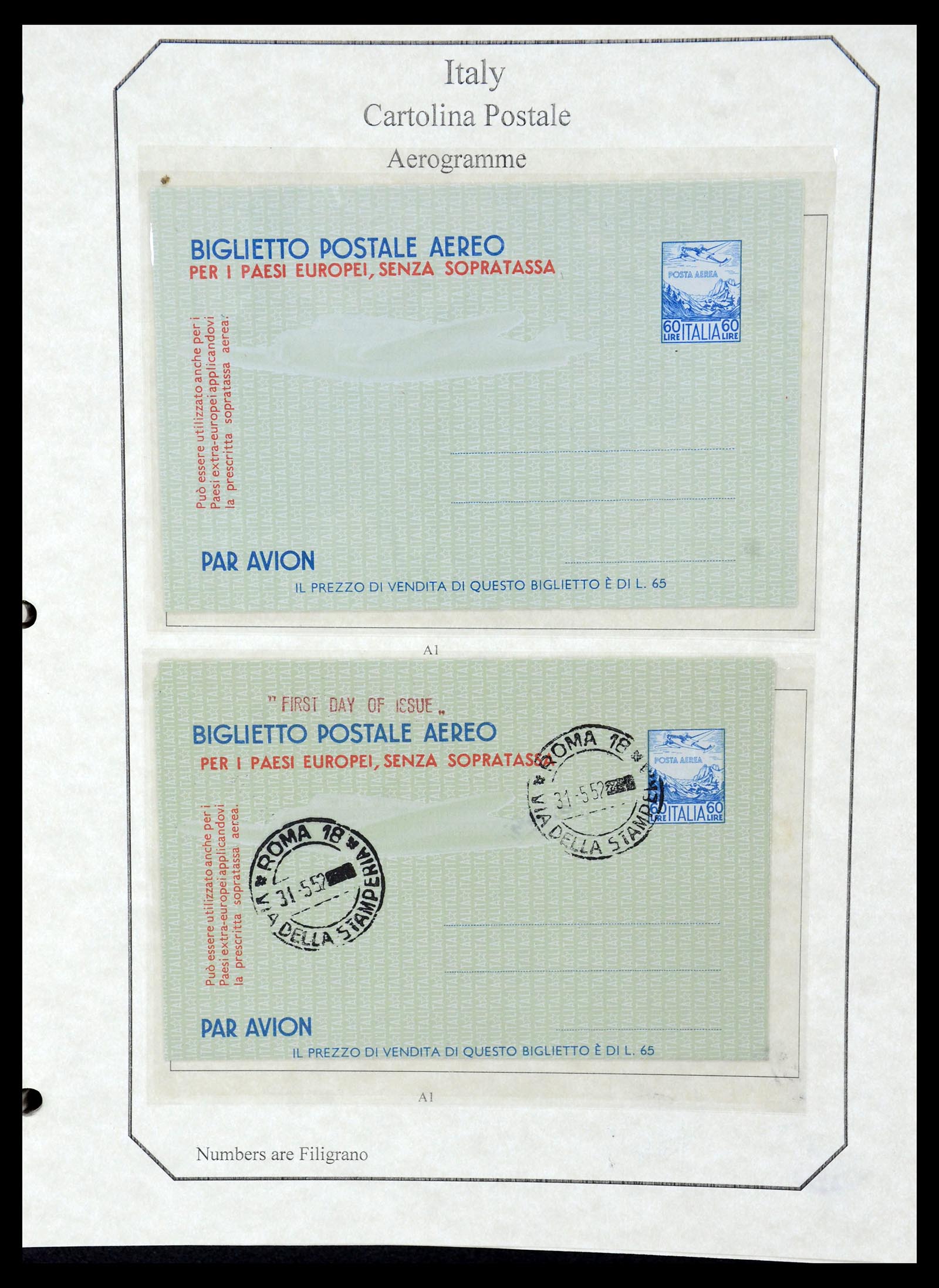 36166 032 - Postzegelverzameling 36166 Italië en gebieden brieven 1800-1980.